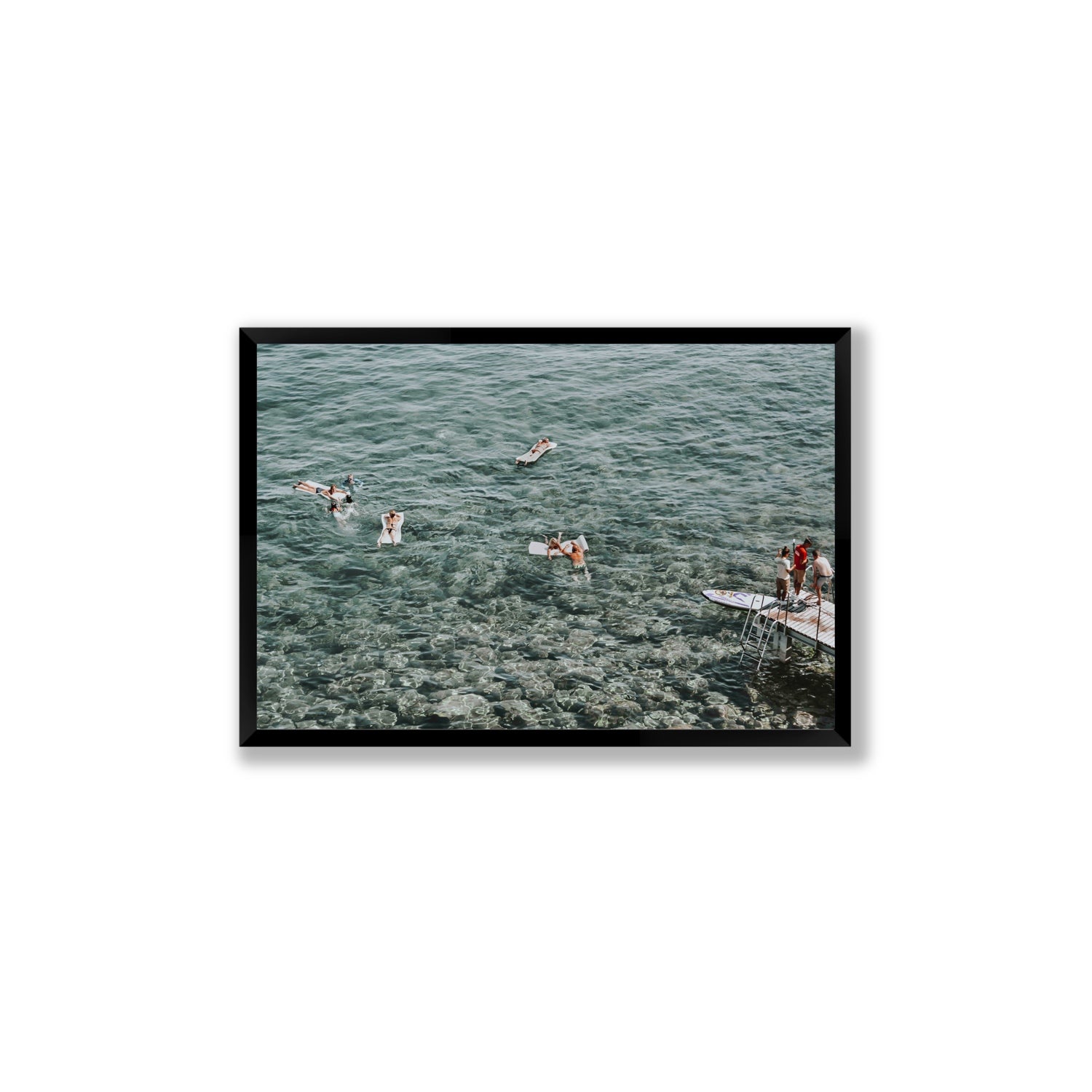 Having A Whale Of A Time Tuscany coastal wall art Large full-bleed fine art print in black frame
