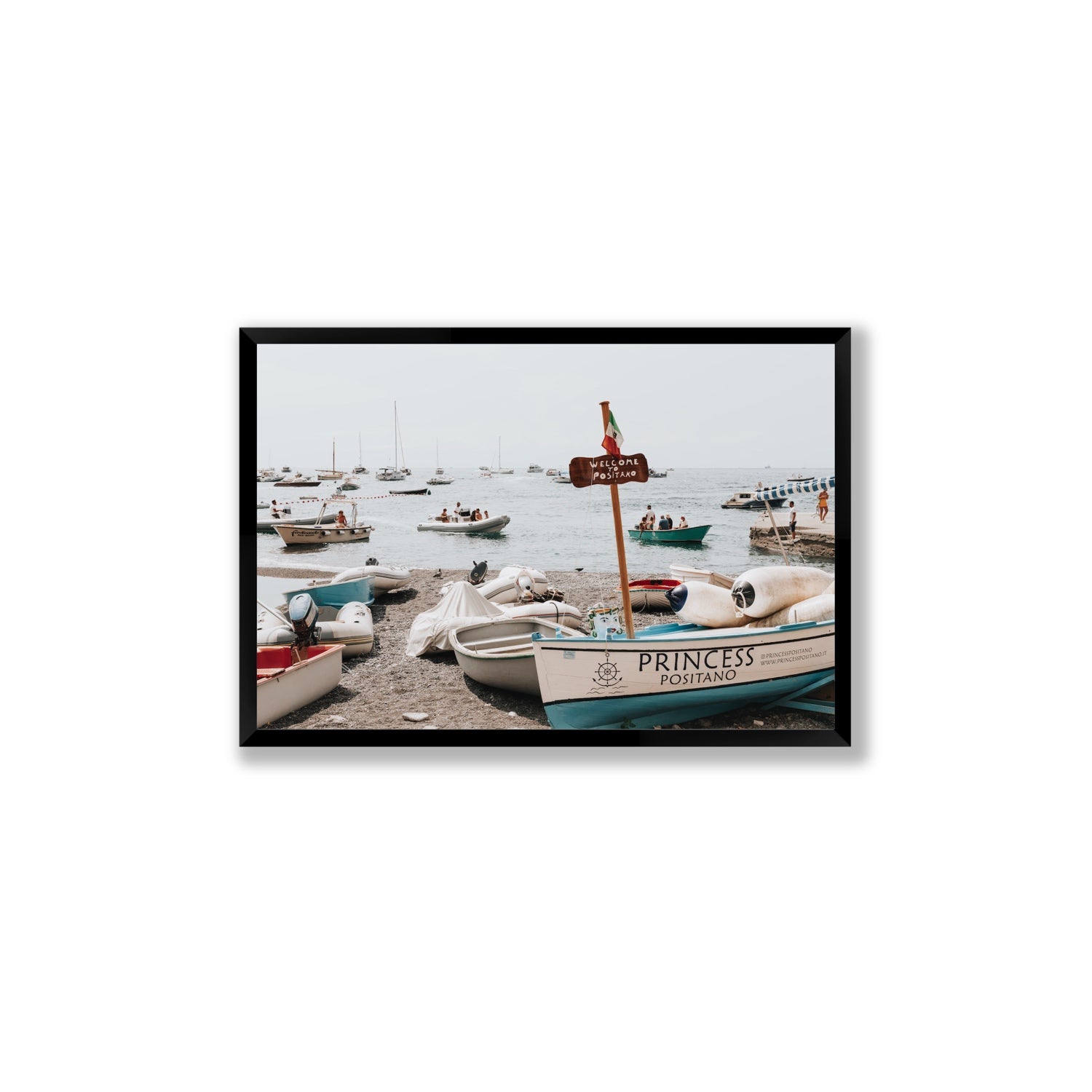 Princess Positano fine art print, Positano, Italy, Large, Black Frame · Full Bleed, Fine Art Print
