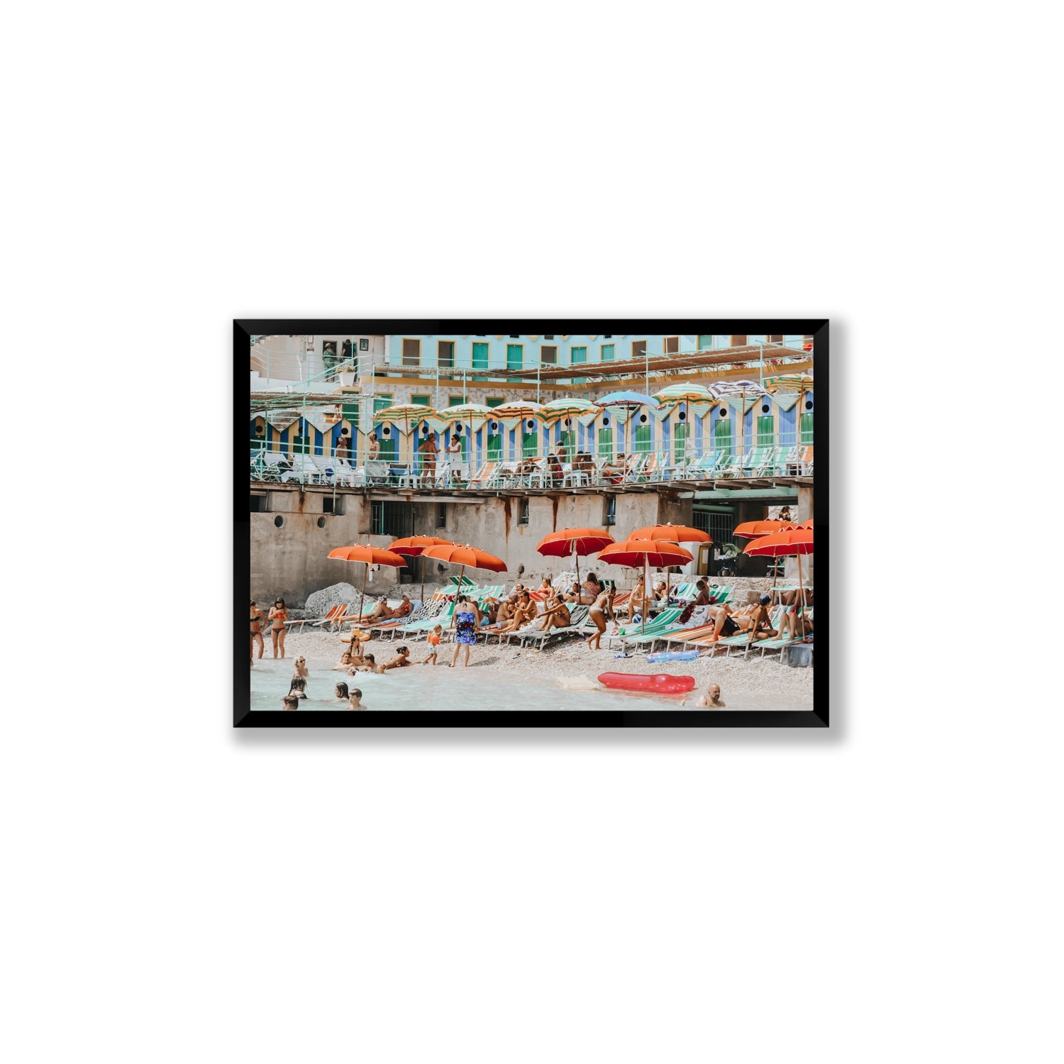 Umbrella Fiesta fine art print, Capri, Italy, Large, Black Frame · Full Bleed, Fine Art Print