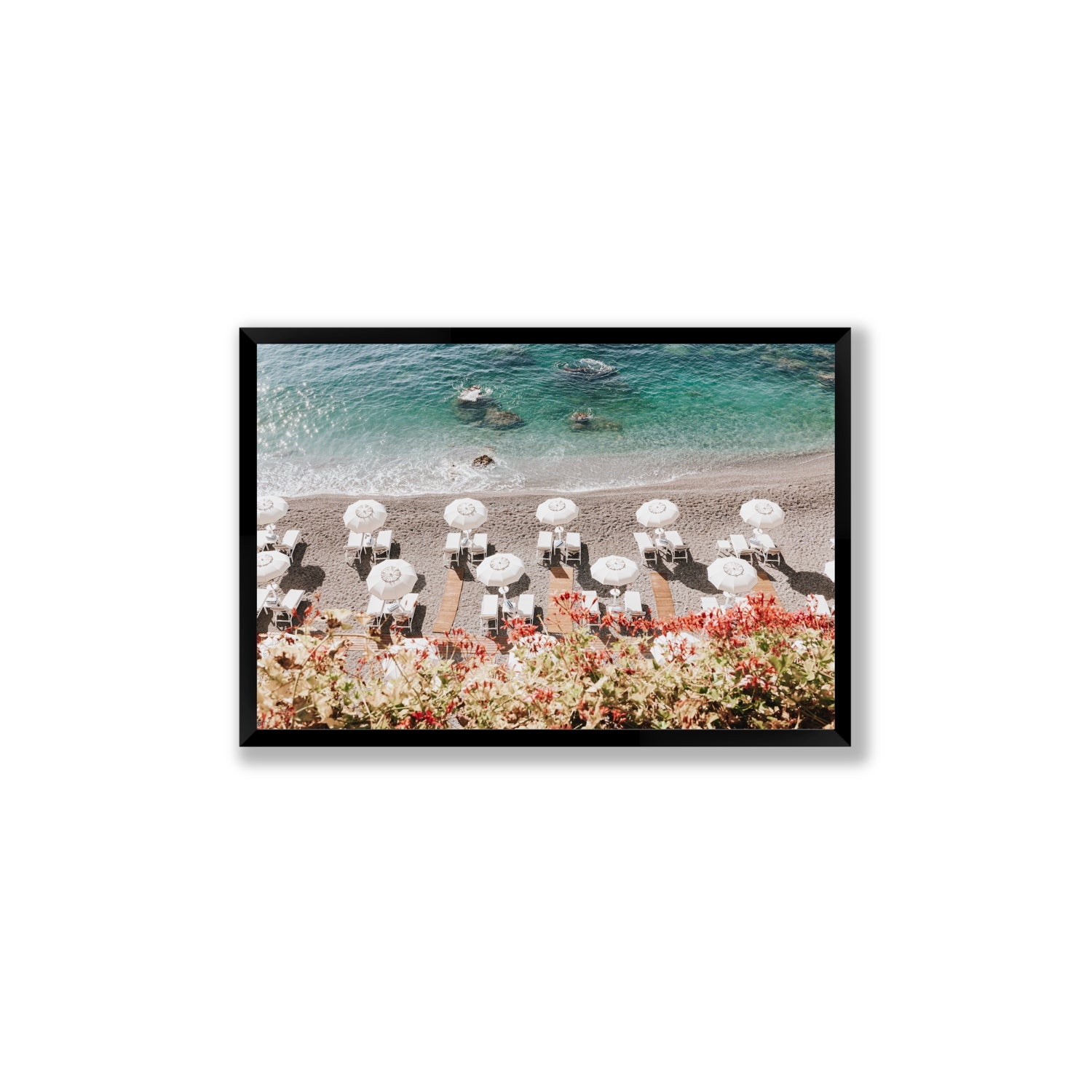 Coastal Charms fine art print, Amalfi, Italy, Large, Black Frame · Full Bleed, Fine Art Print