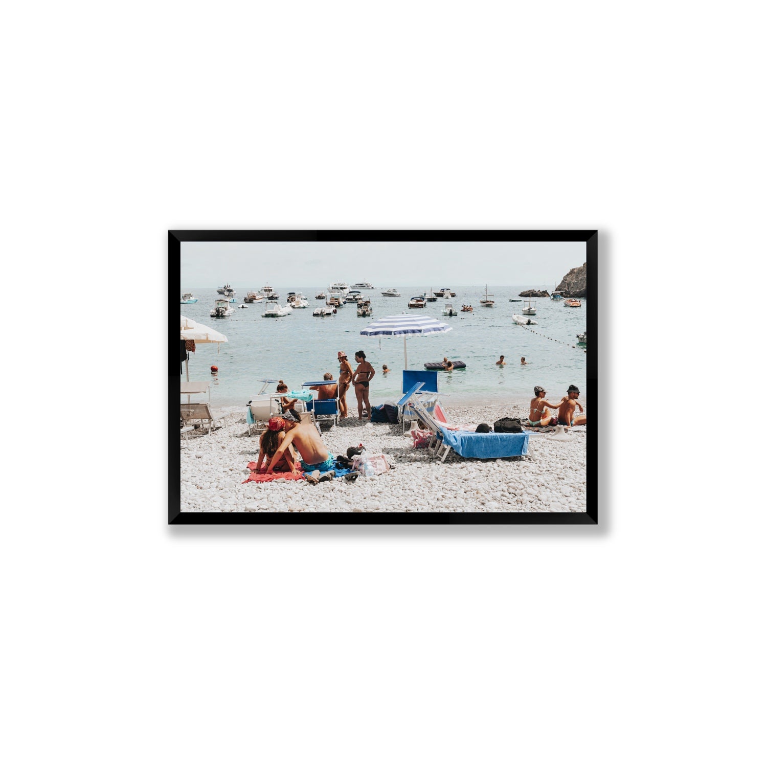 The Kiss Nerano wall art Large full-bleed fine art print in black frame