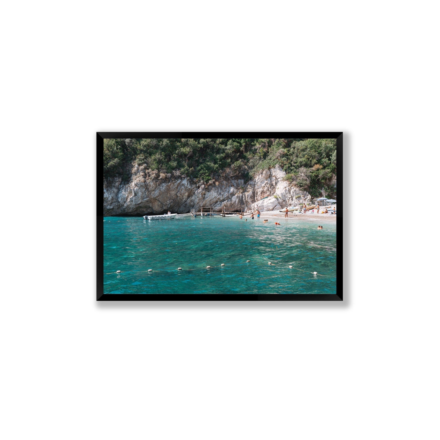 Azure Abyss Nerano wall art Large full-bleed fine art print in black frame