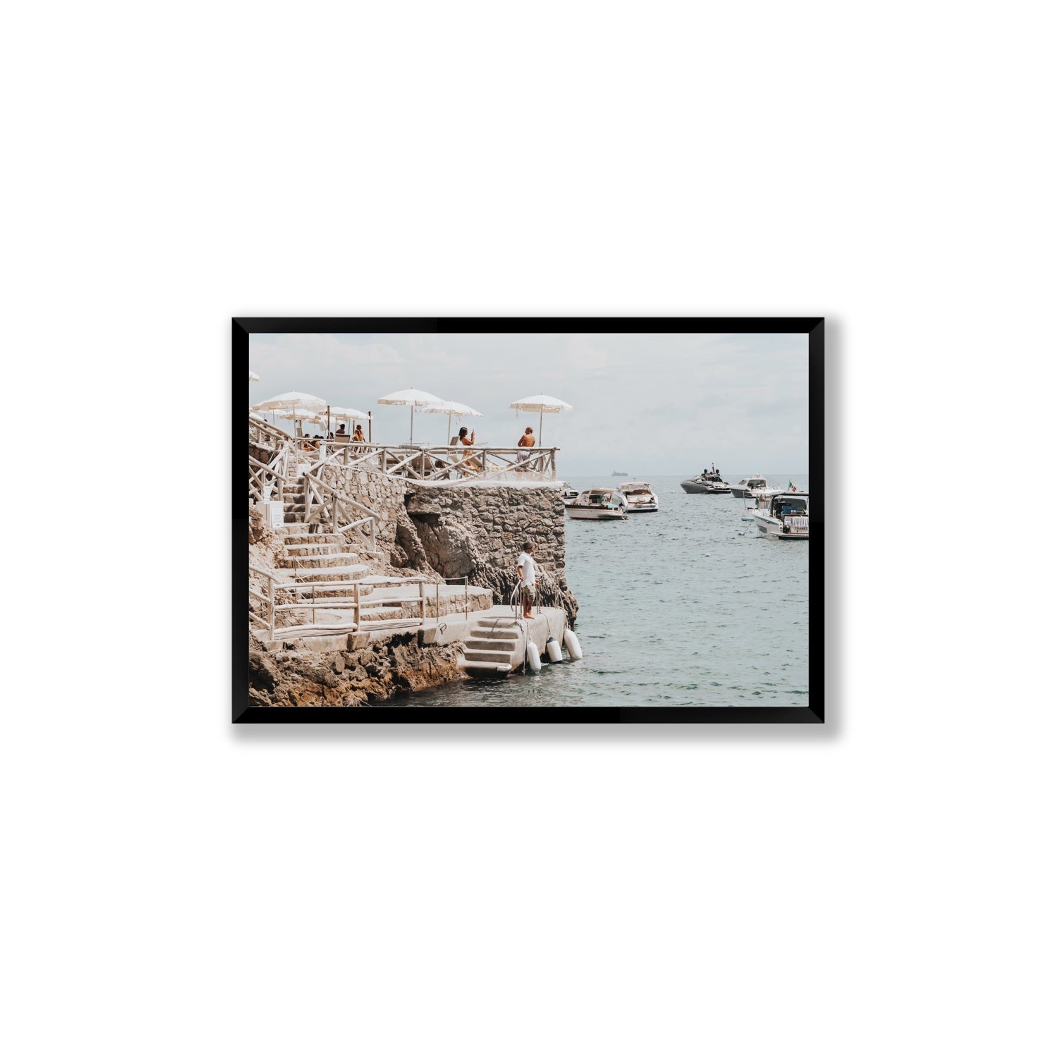 Conca Del Sogno fine art print, Nerano, Italy, Large, Black Frame · Full Bleed, Fine Art Print