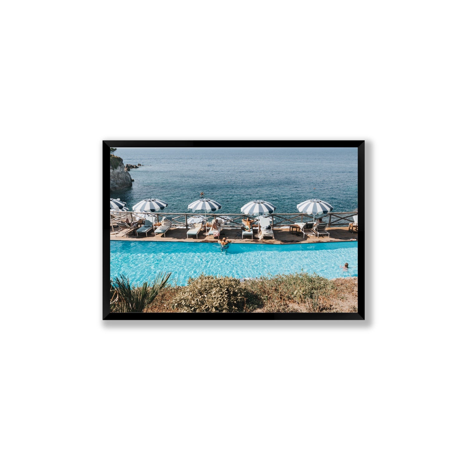 Hues Of Blues fine art print, Ischia, Italy, Large, Black Frame · Full Bleed, Fine Art Print