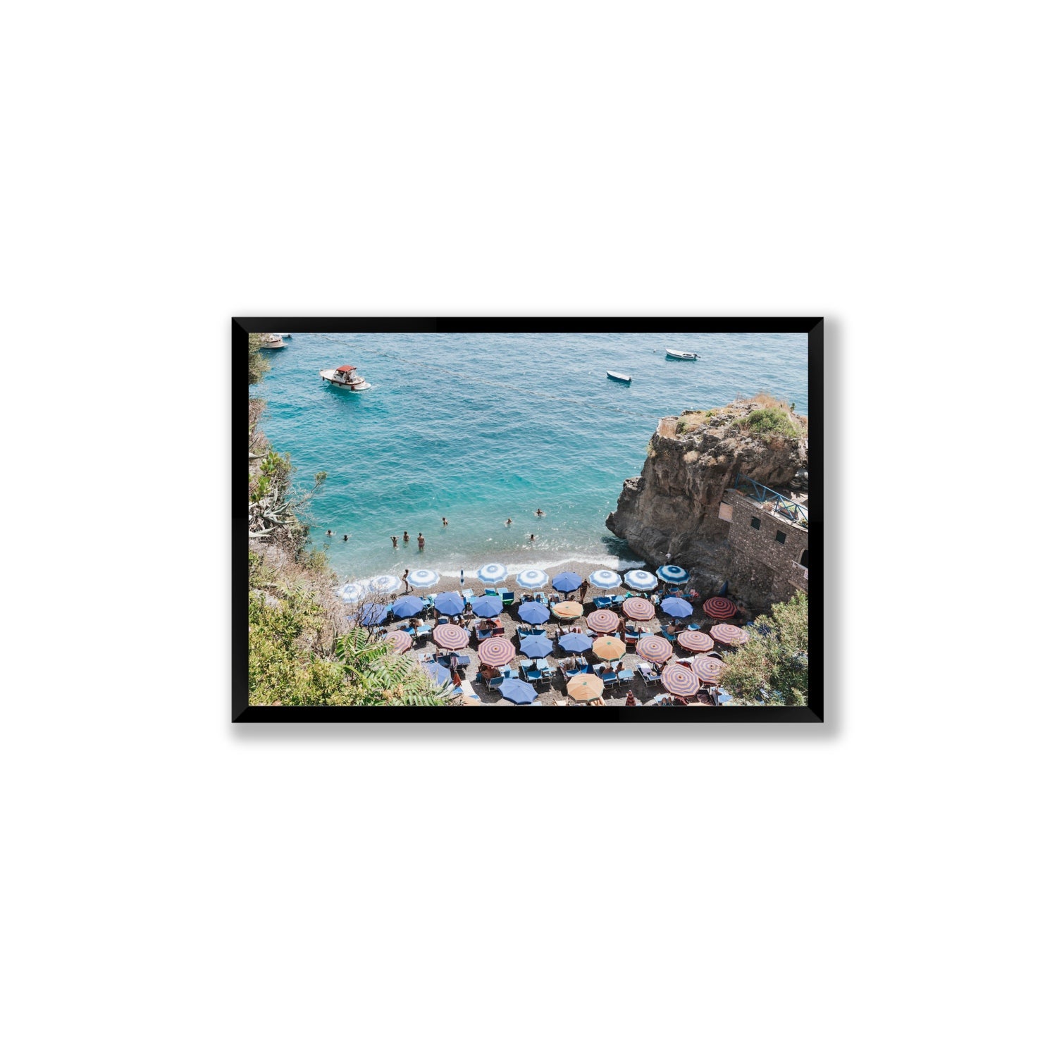 The Cove fine art print, Positano, Italy, Large, Black Frame · Full Bleed, Fine Art Print