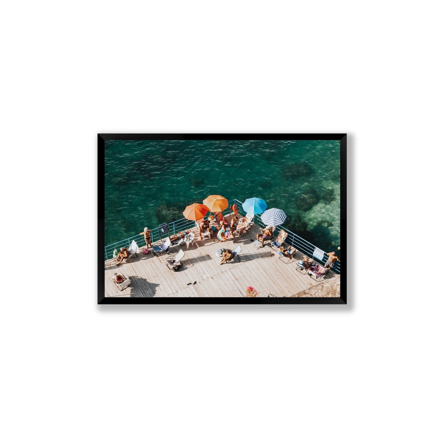 Il Dolce Far Niente Sorrento coastal wall art Large full-bleed fine art print in black frame