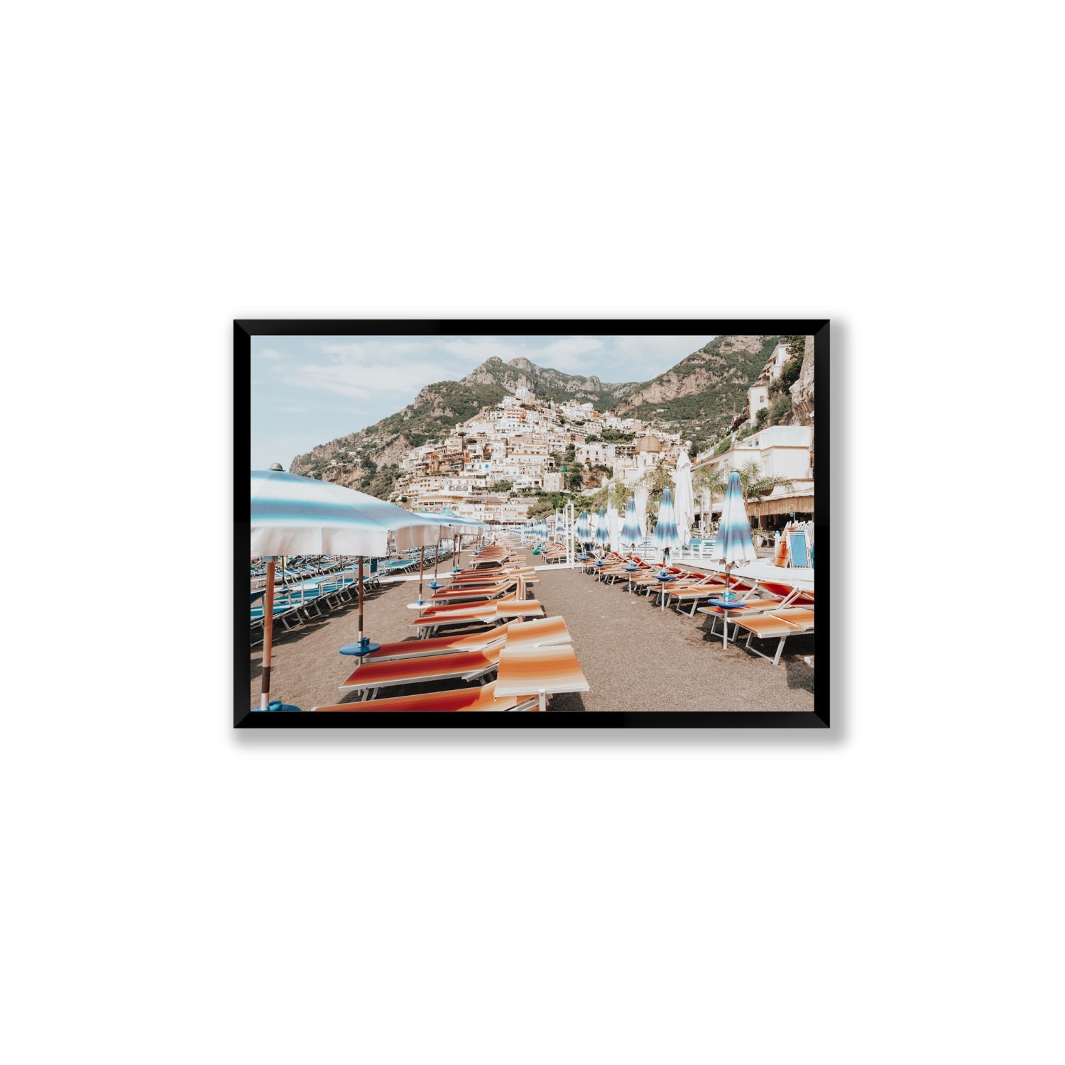 Spiaggia Grande fine art print, Positano, Italy, Large, Black Frame · Full Bleed, Fine Art Print