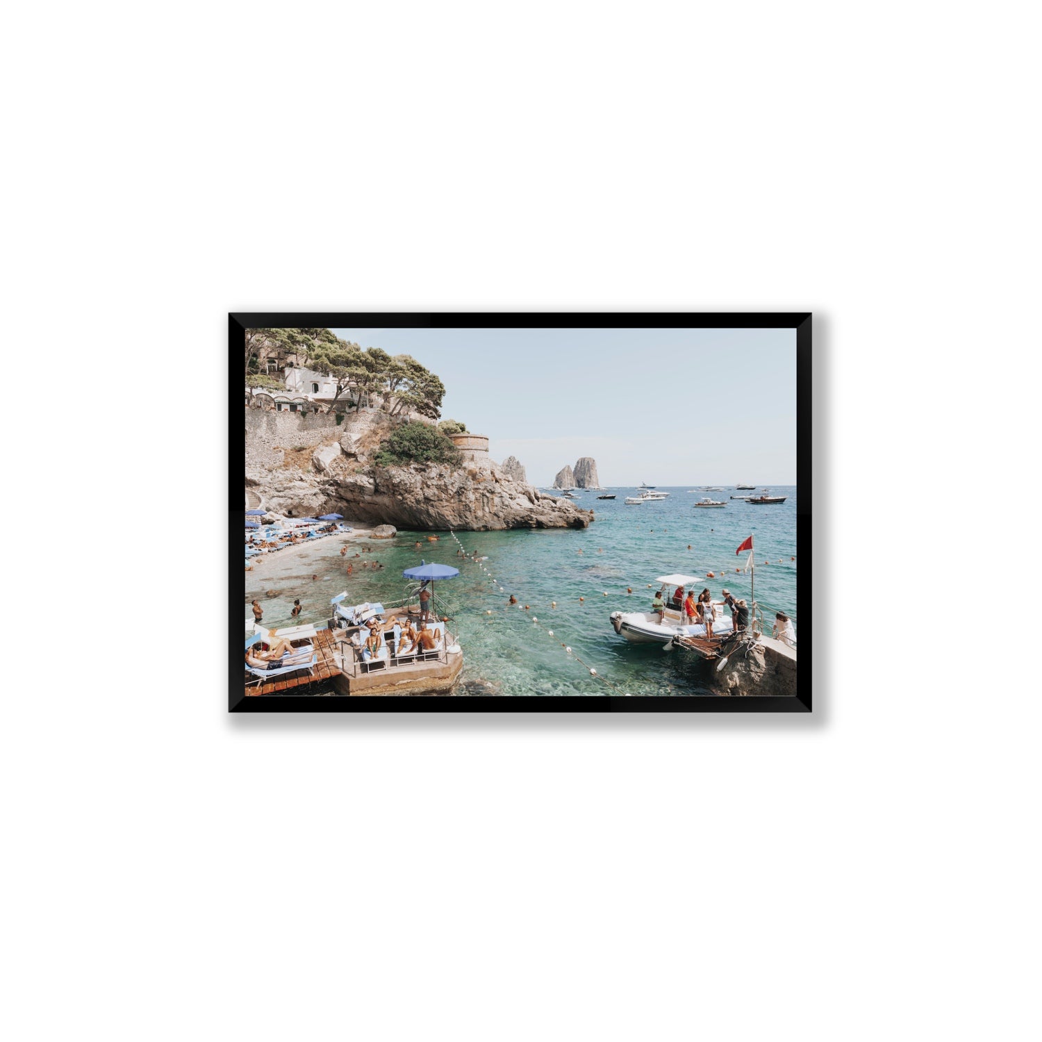 Torre Saracena fine art print, Capri, Italy, Large, Black Frame · Full Bleed, Fine Art Print