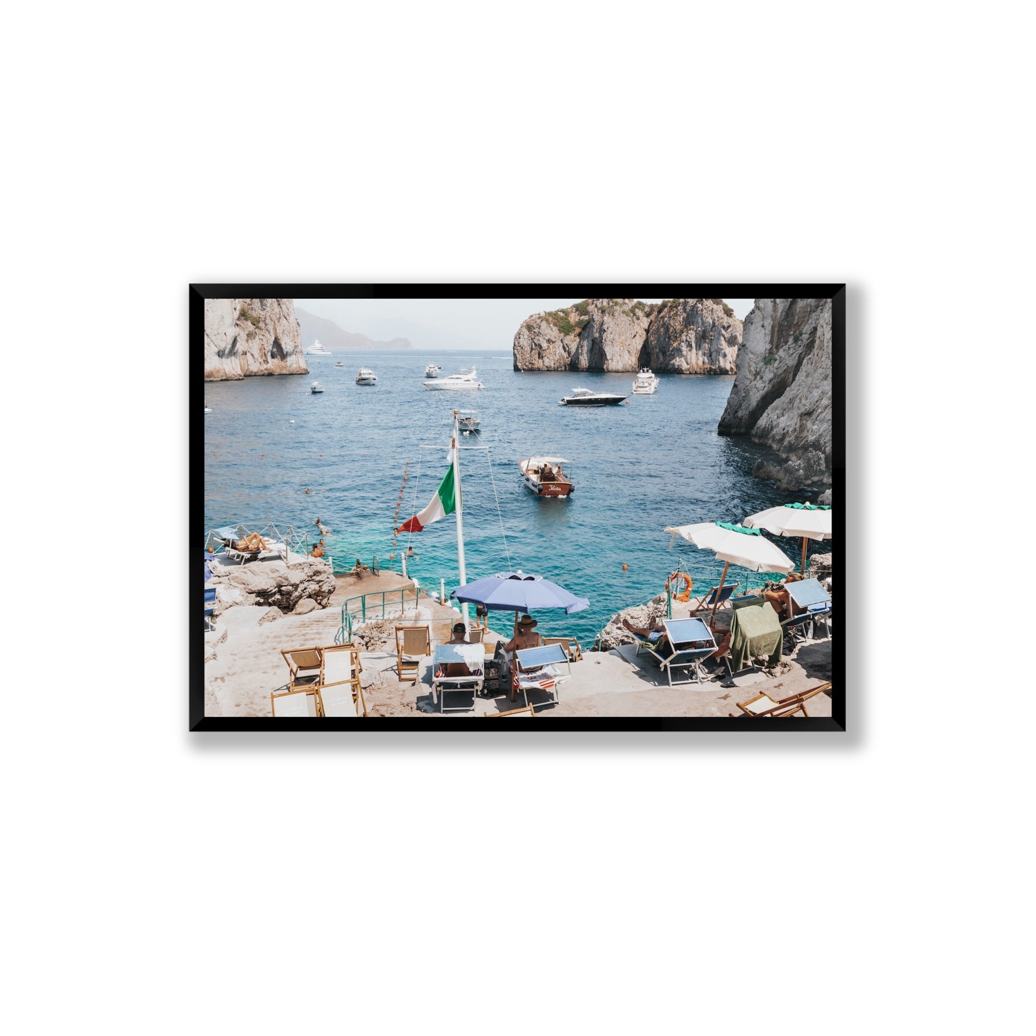 Smooth Sailing fine art print, Capri, Italy, Extra Large, Black Frame · Full Bleed, Fine Art Print