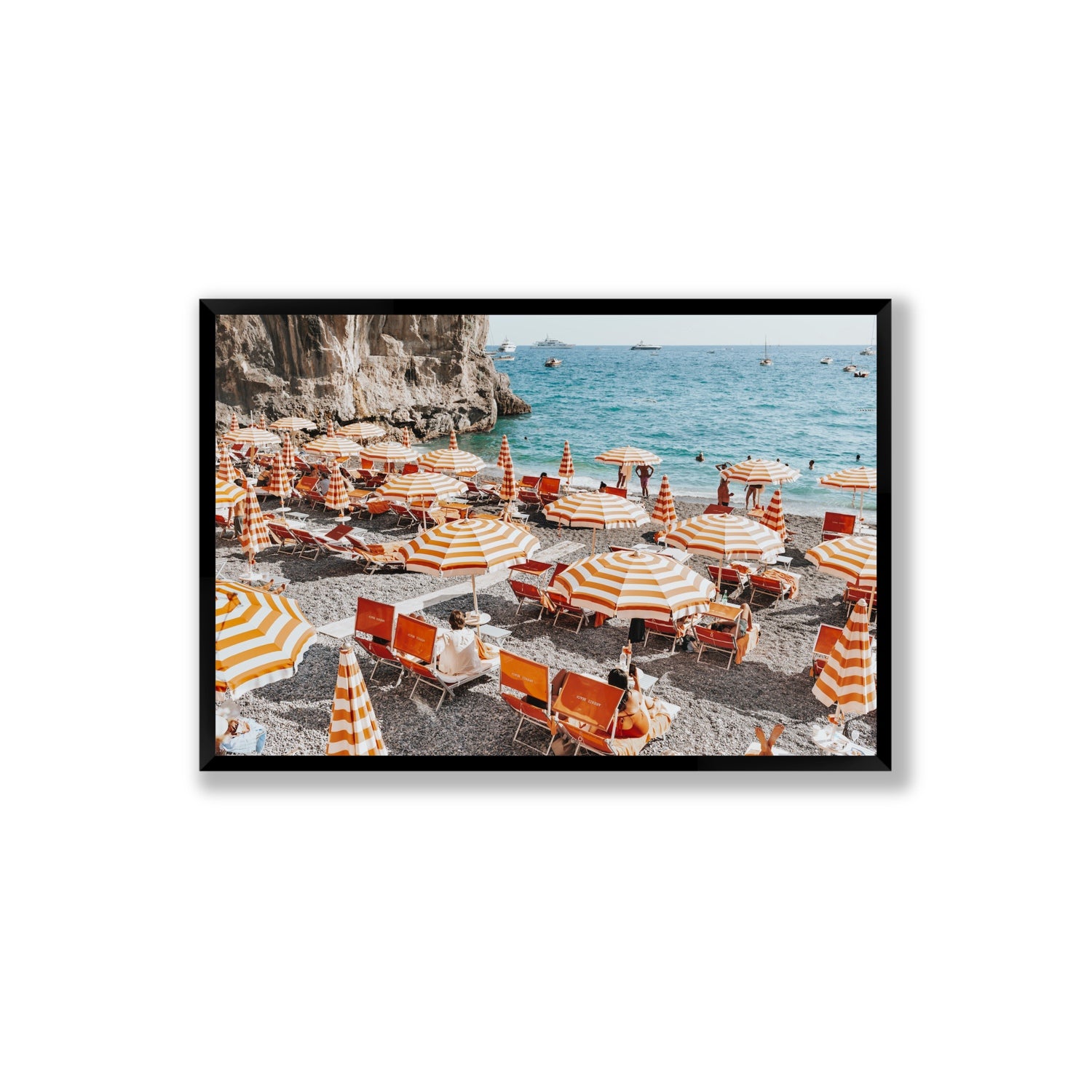 Mango Sorbet fine art print, Positano, Italy, Extra Large, Black Frame · Full Bleed, Fine Art Print
