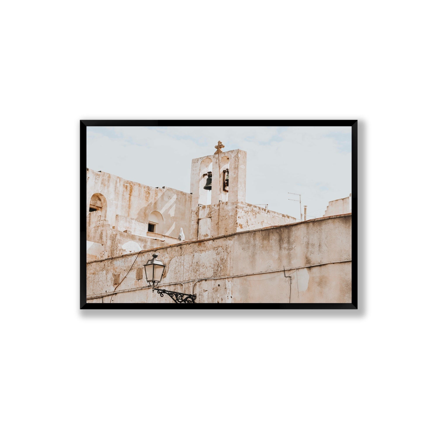 Ancient Bells Puglia Gallipoli Italian wall art Extra Large full-bleed fine art print in black frame