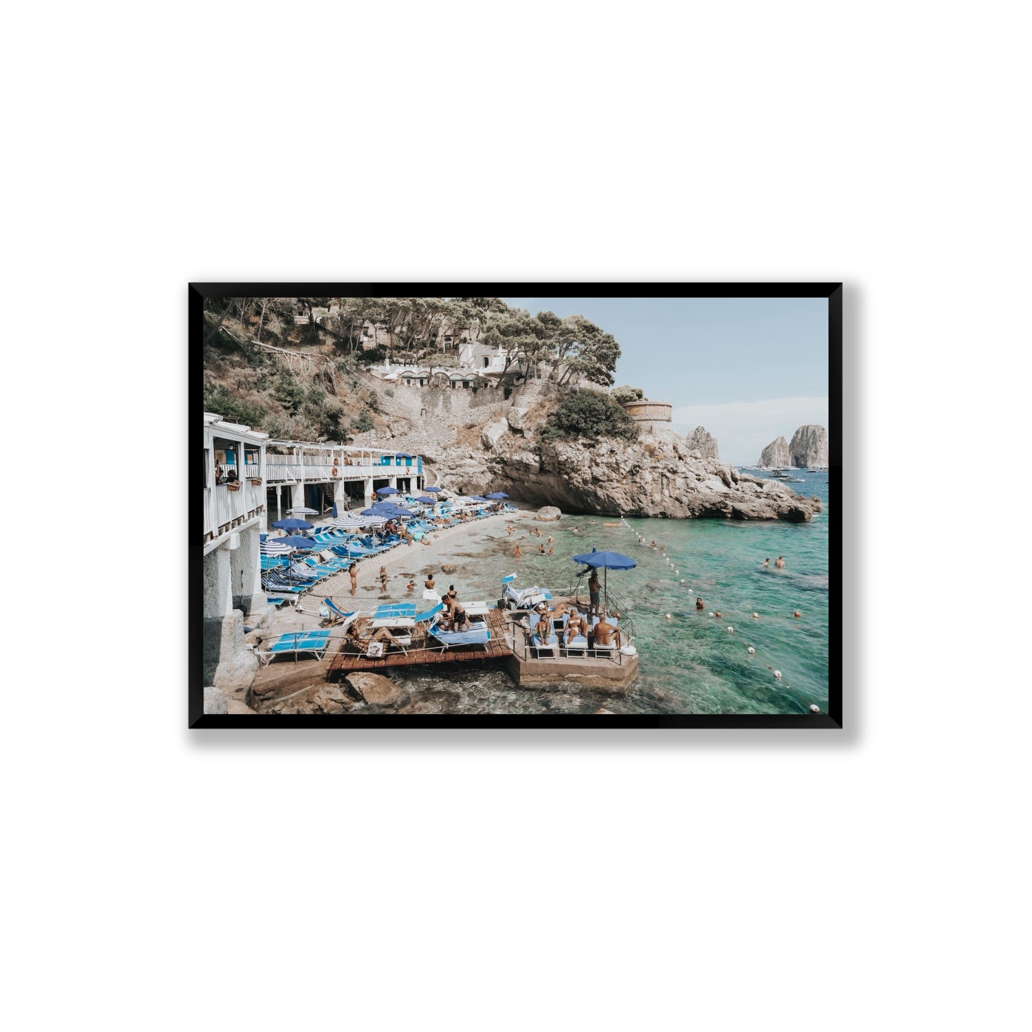 Vita Bella fine art print, Capri, Italy, Extra Large, Black Frame · Full Bleed, Fine Art Print