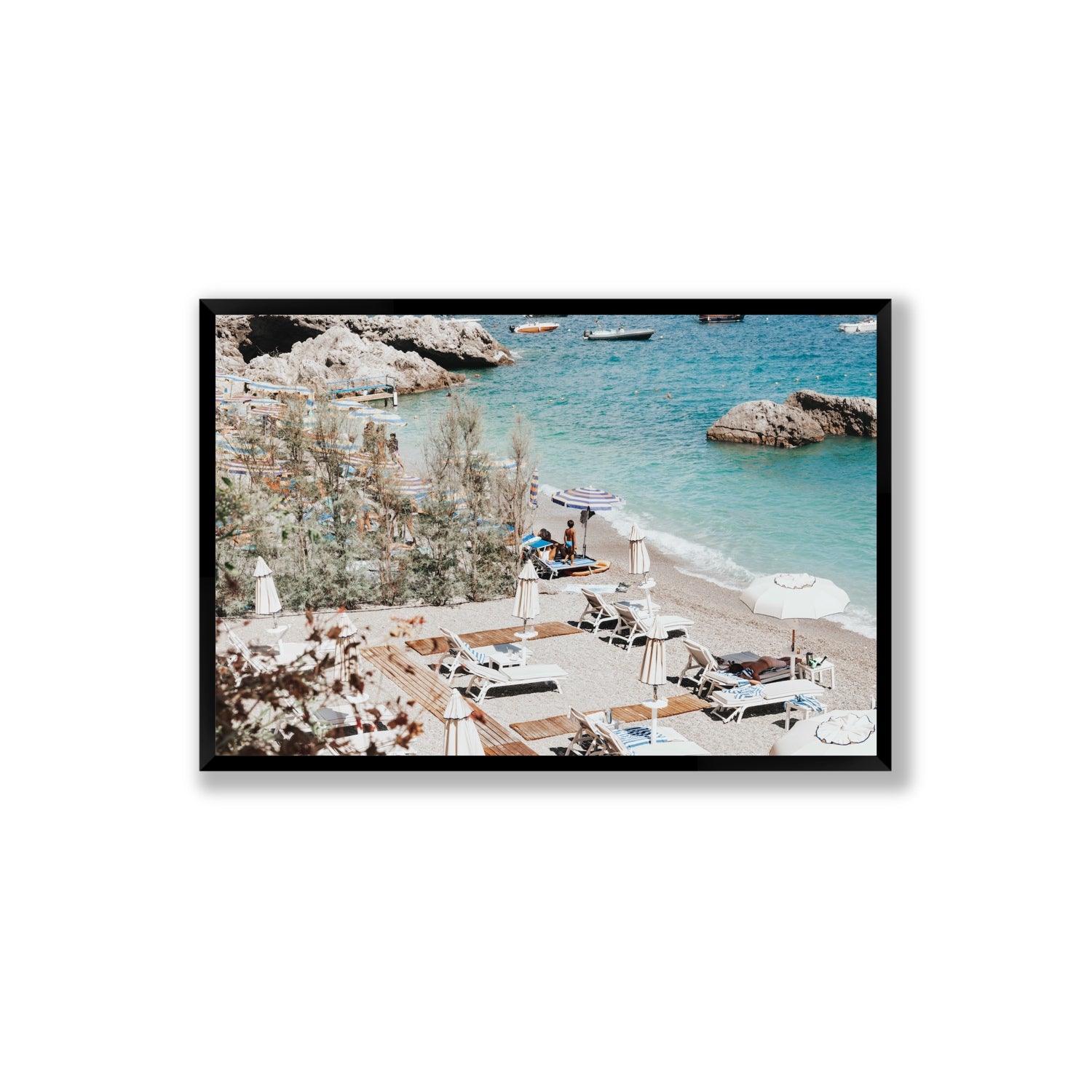 Life Could Be A Dream Amalfi wall art Extra Large full-bleed fine art print in black frame