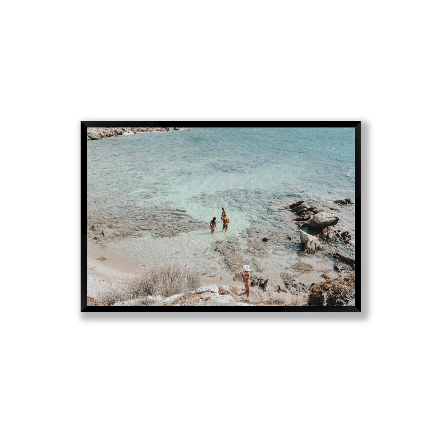 Easy On The Eyes Mykonos Greek island wall art Extra Large full-bleed fine art print in black frame