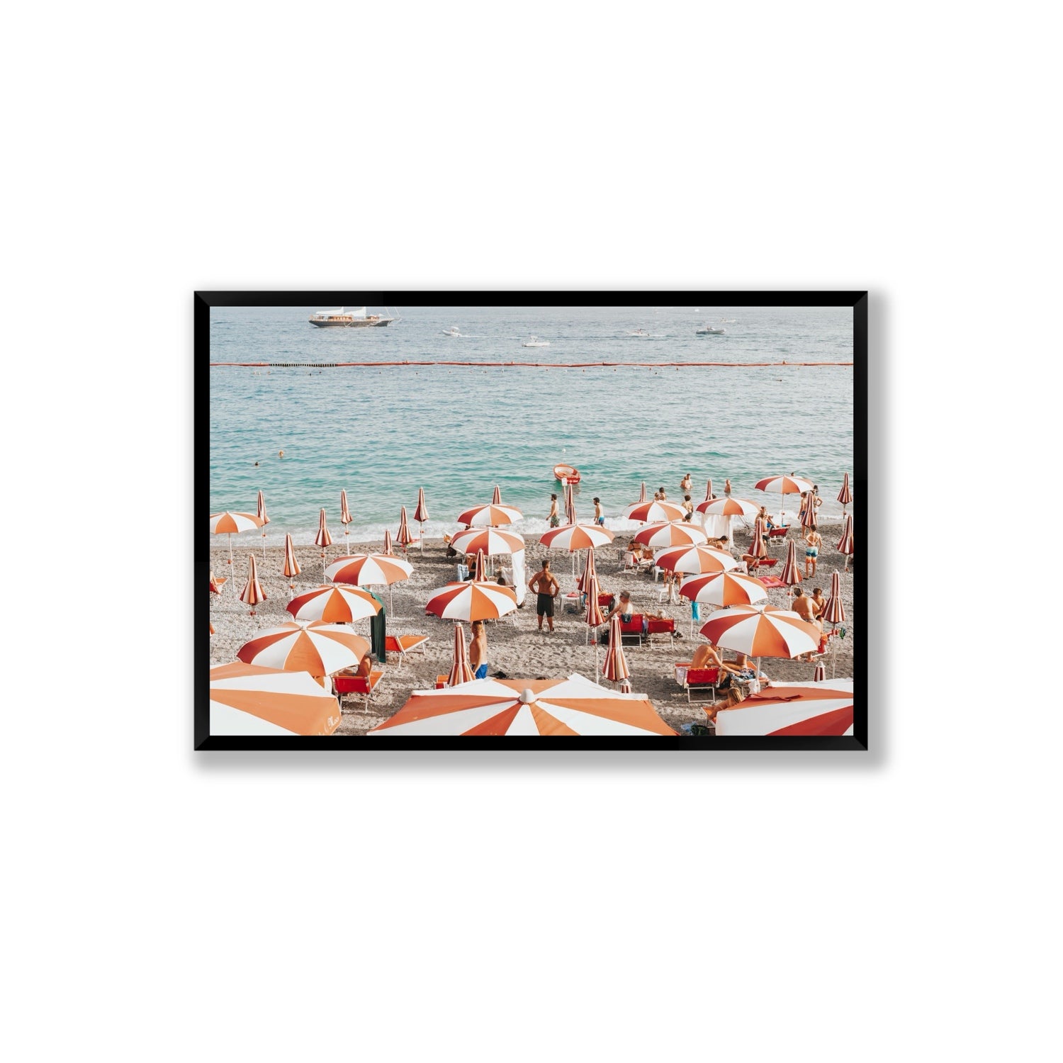That's Amore Amalfi Mediterranean wall art Extra Large full-bleed fine art print in black frame