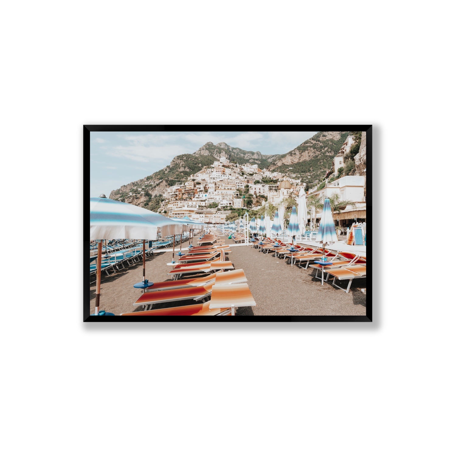 Spiaggia Grande fine art print, Positano, Italy, Extra Large, Black Frame · Full Bleed, Fine Art Print