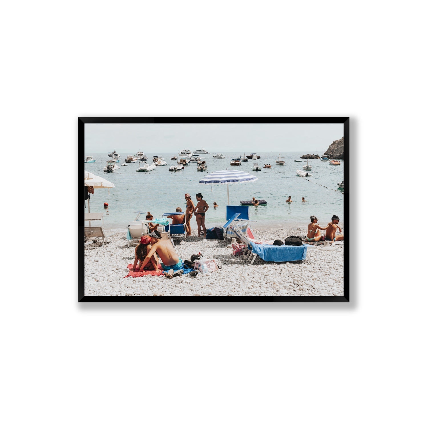The Kiss Nerano wall art Extra Large full-bleed fine art print in black frame