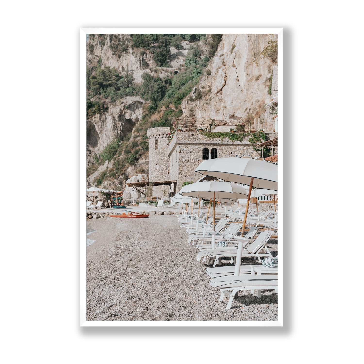 La Villeggiatura fine art print, Amalfi, Italy, luxury escapes artwork, Statement, White Frame · Full Bleed, Fine Art Print