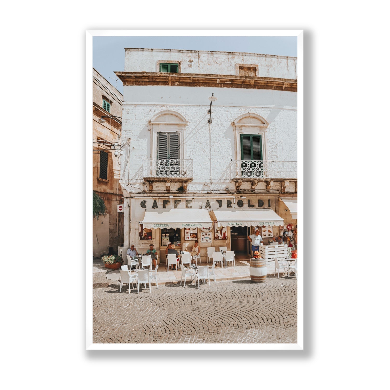 L'Ora di Pranzo Puglia L’Ora di Pranzo Italian art print Statement full-bleed fine art print in white frame