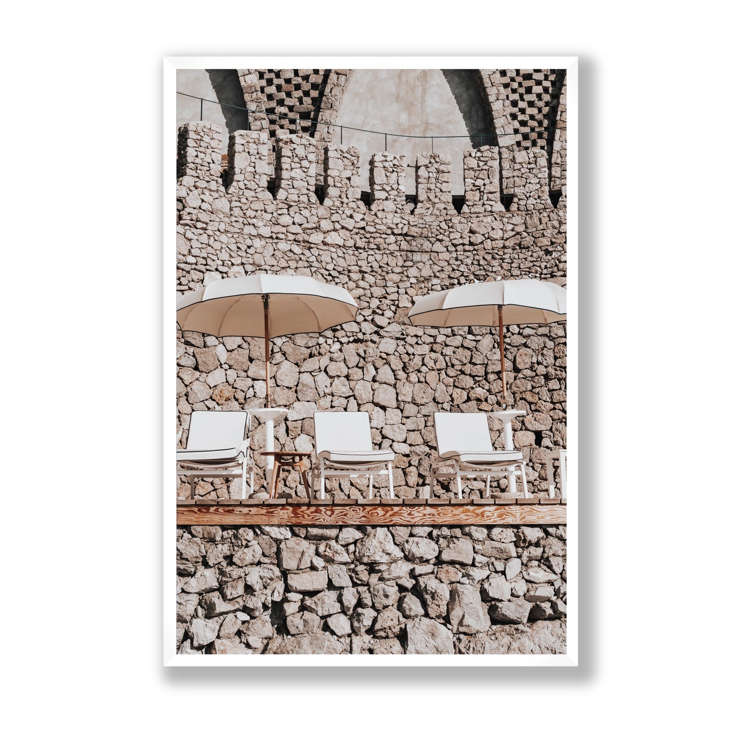 Pietra Amalfitana fine art print, Amalfi, Italy, luxury escapes artwork, Statement, White Frame · Full Bleed, Fine Art Print