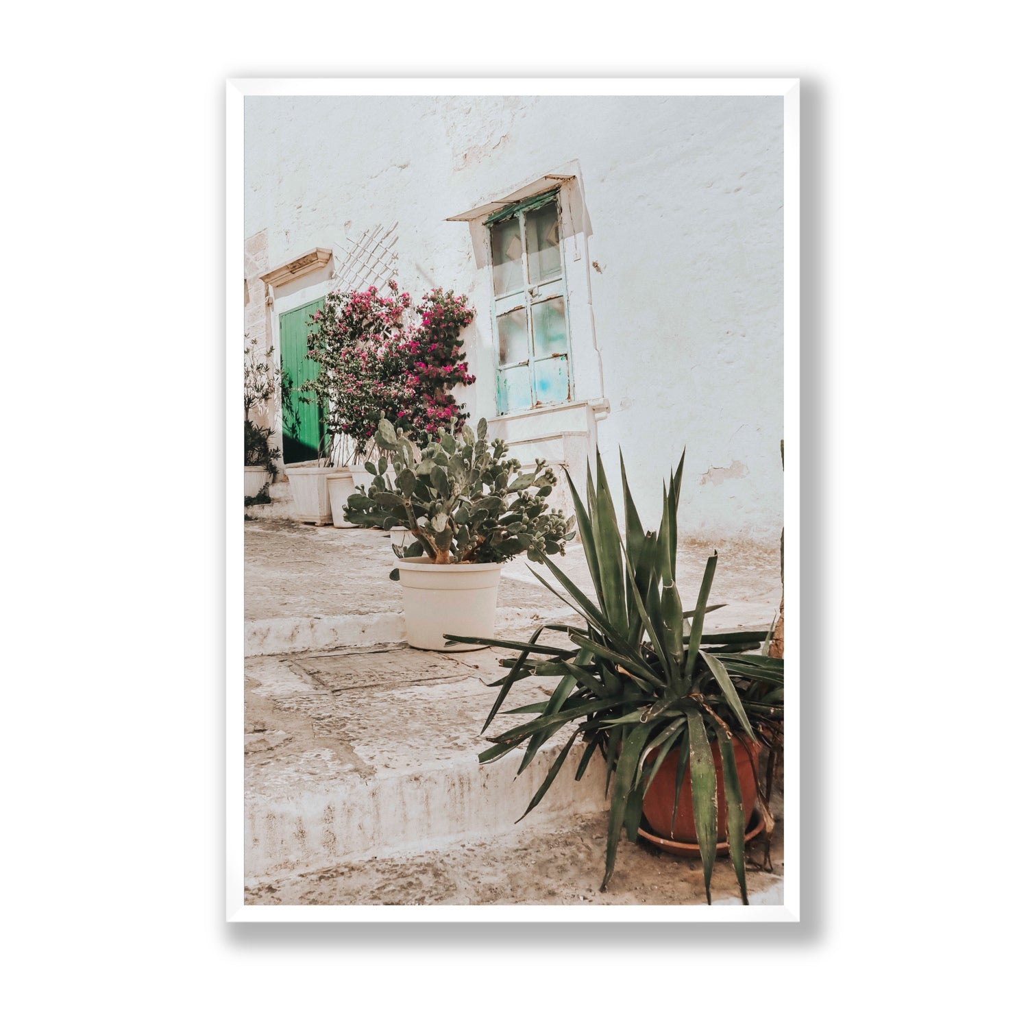 Giardino Segreto Puglia Ostuni wall art Statement full-bleed fine art print in white frame