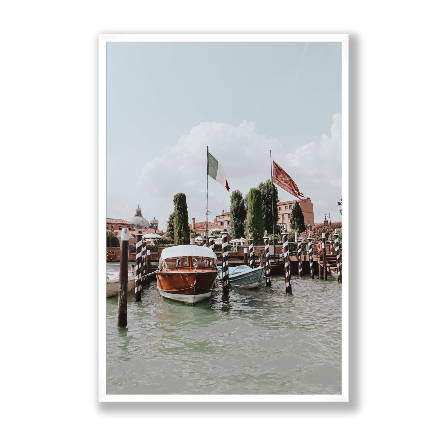 Cipriani Venice wall art Statement full-bleed fine art print in white frame