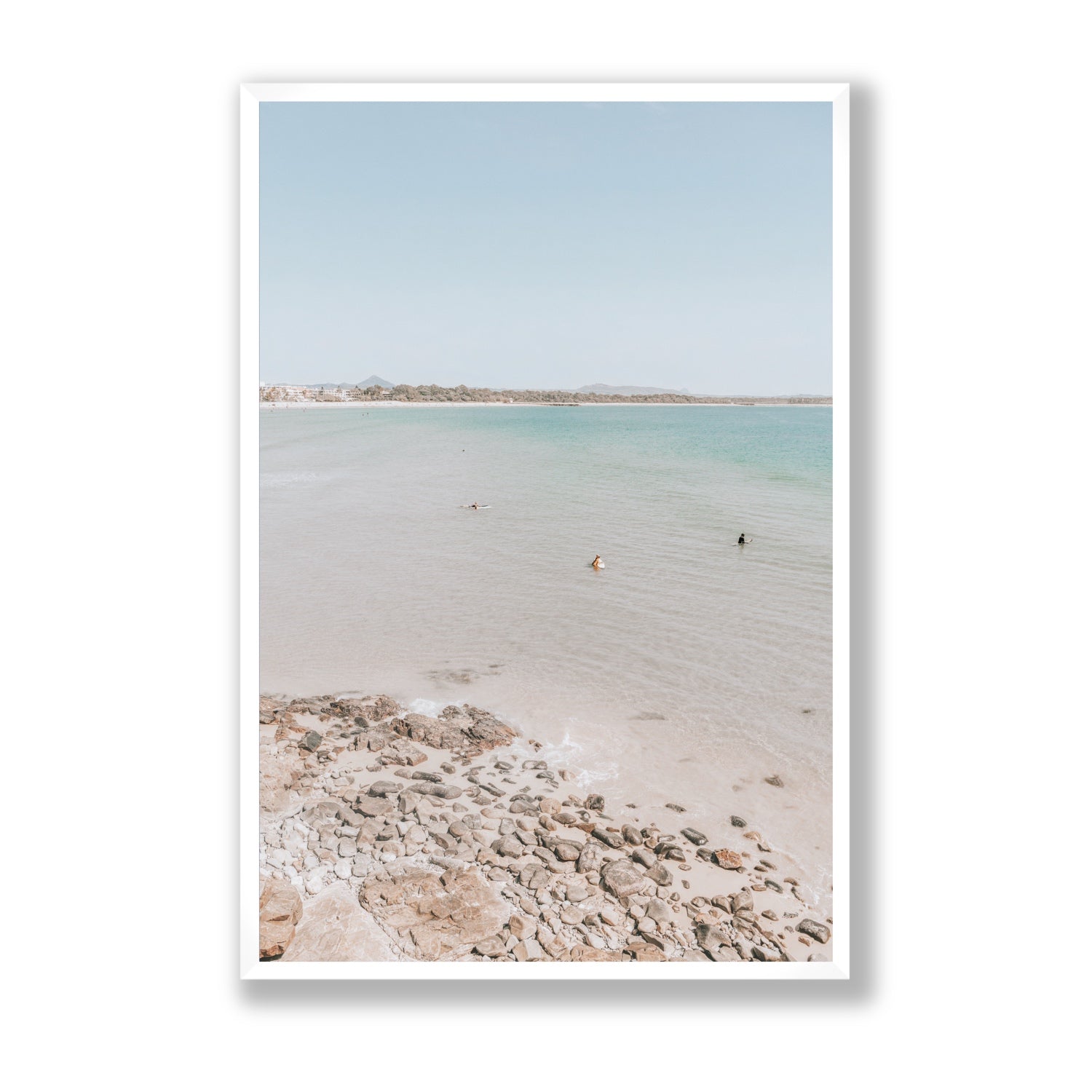 Sweet Serotonin fine art print, Noosa, Australia, coastal scenes artwork, Statement, White Frame · Full Bleed, Fine Art Print