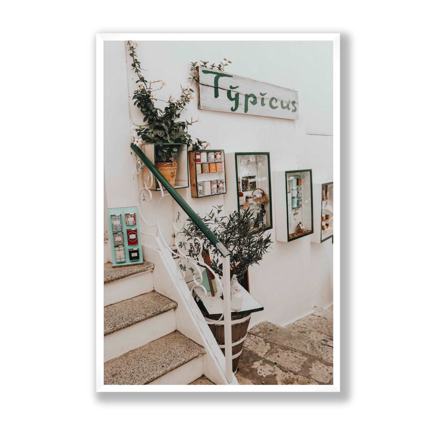 Il Negozio Puglia Ostuni wall art Statement full-bleed fine art print in white frame