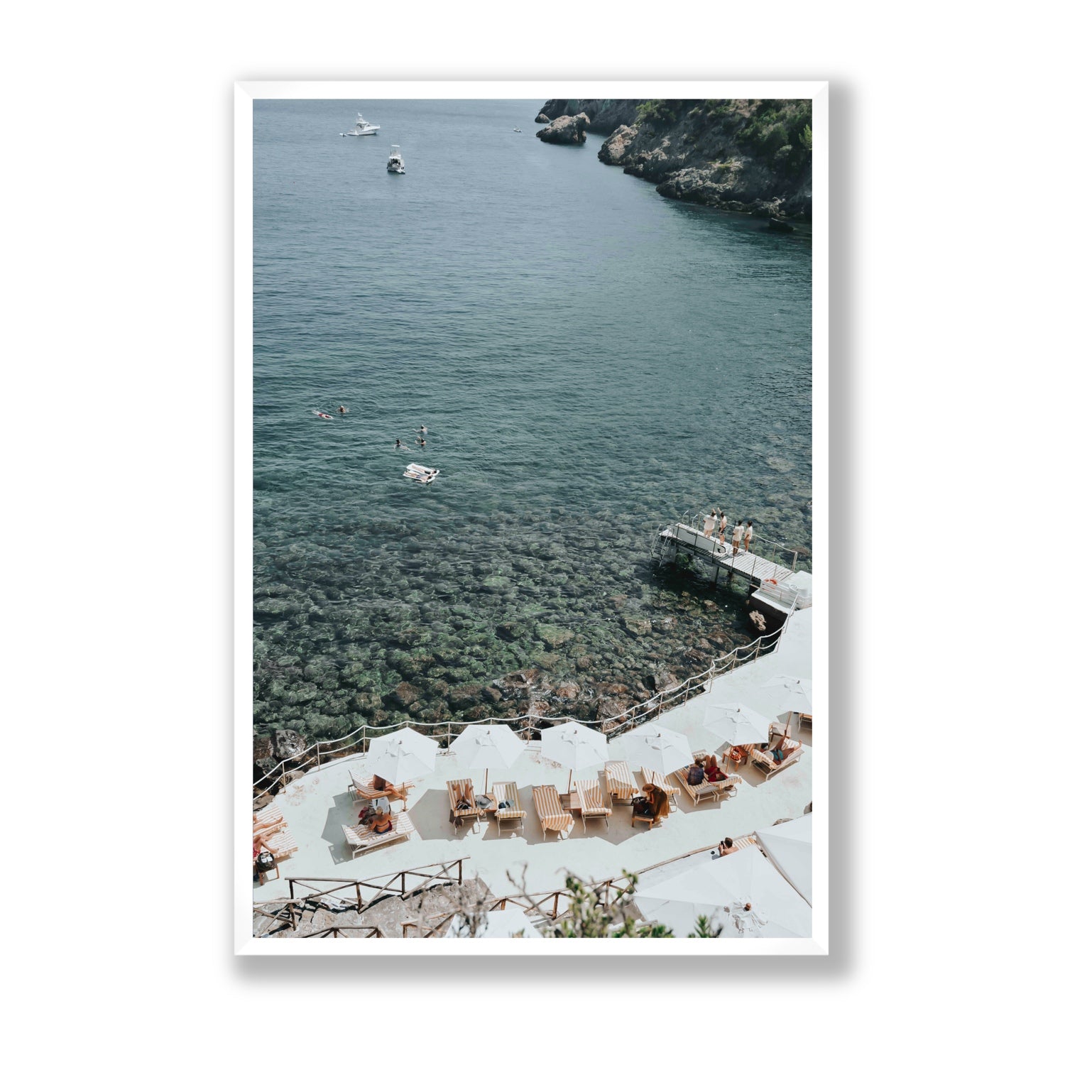 Until The Sun Goes Down Tuscany Italian decor wall art Statement full-bleed fine art print in white frame