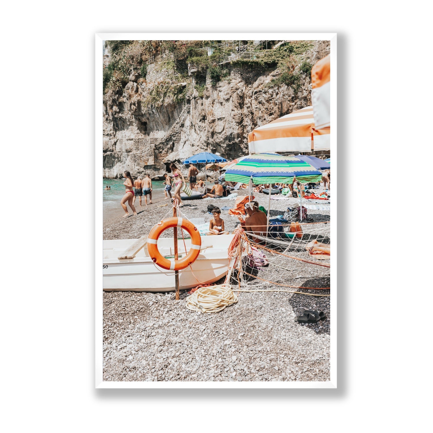Il Ragazzo fine art print, Positano, Italy, Statement, White Frame · Full Bleed, Fine Art Print
