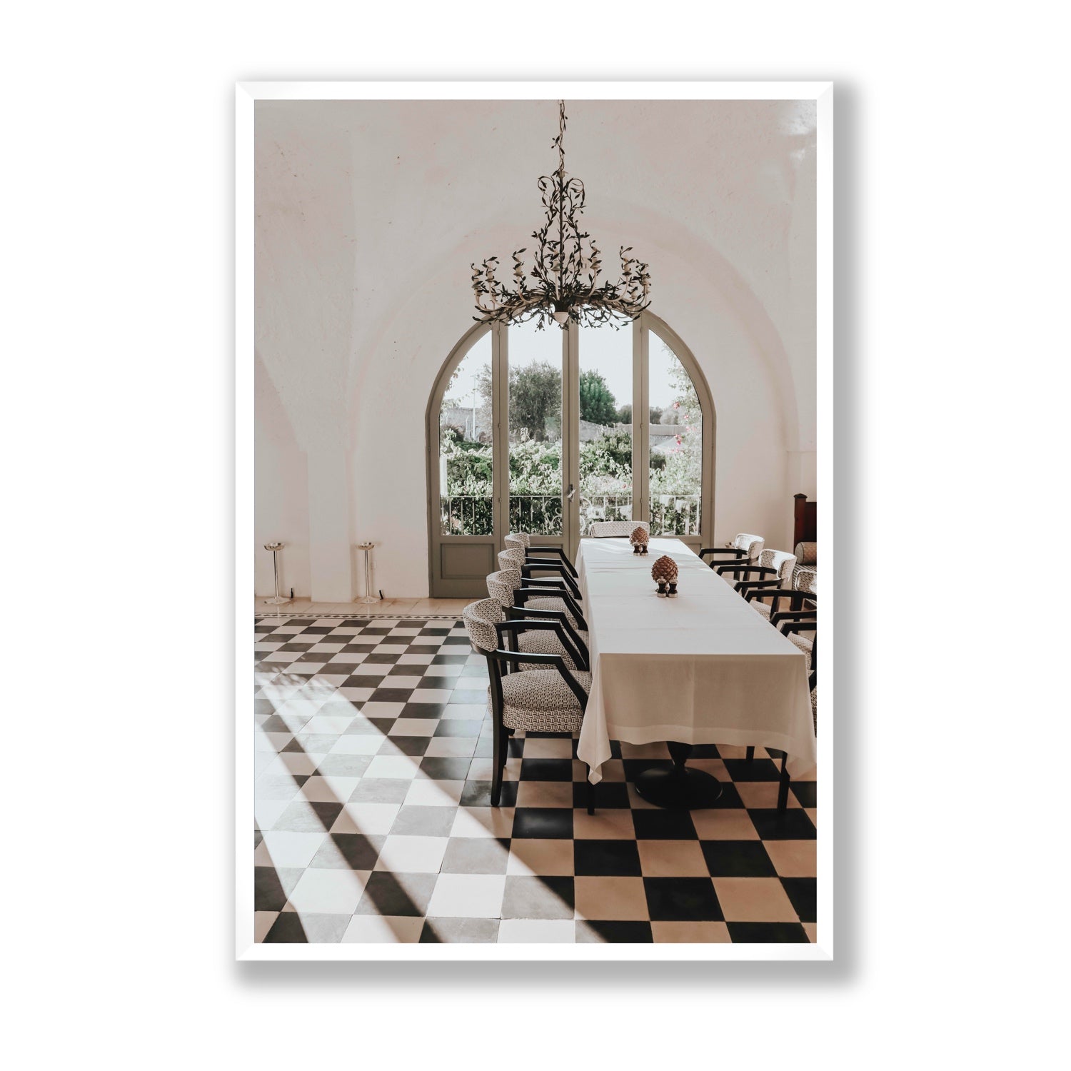 Sunbeam Feast Puglia Wall Italian fine art print Statement full-bleed fine art print in white frame