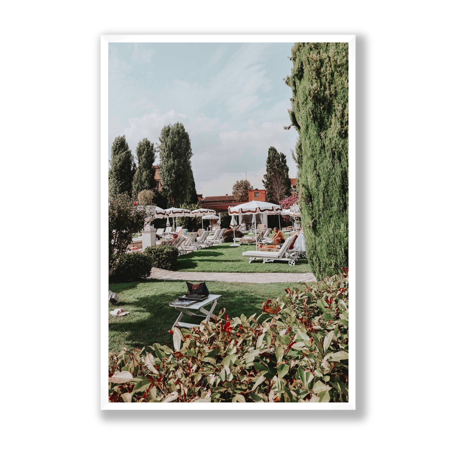 Private Serenity Venice Italian wall art Statement full-bleed fine art print in white frame