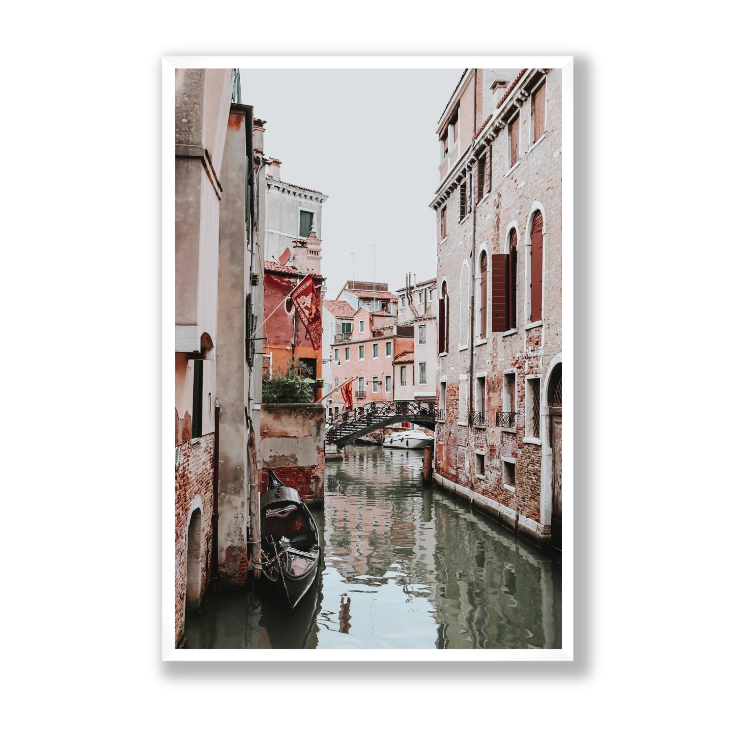 Laguna Veneta Venice Italian wall art Statement full-bleed fine art print in white frame