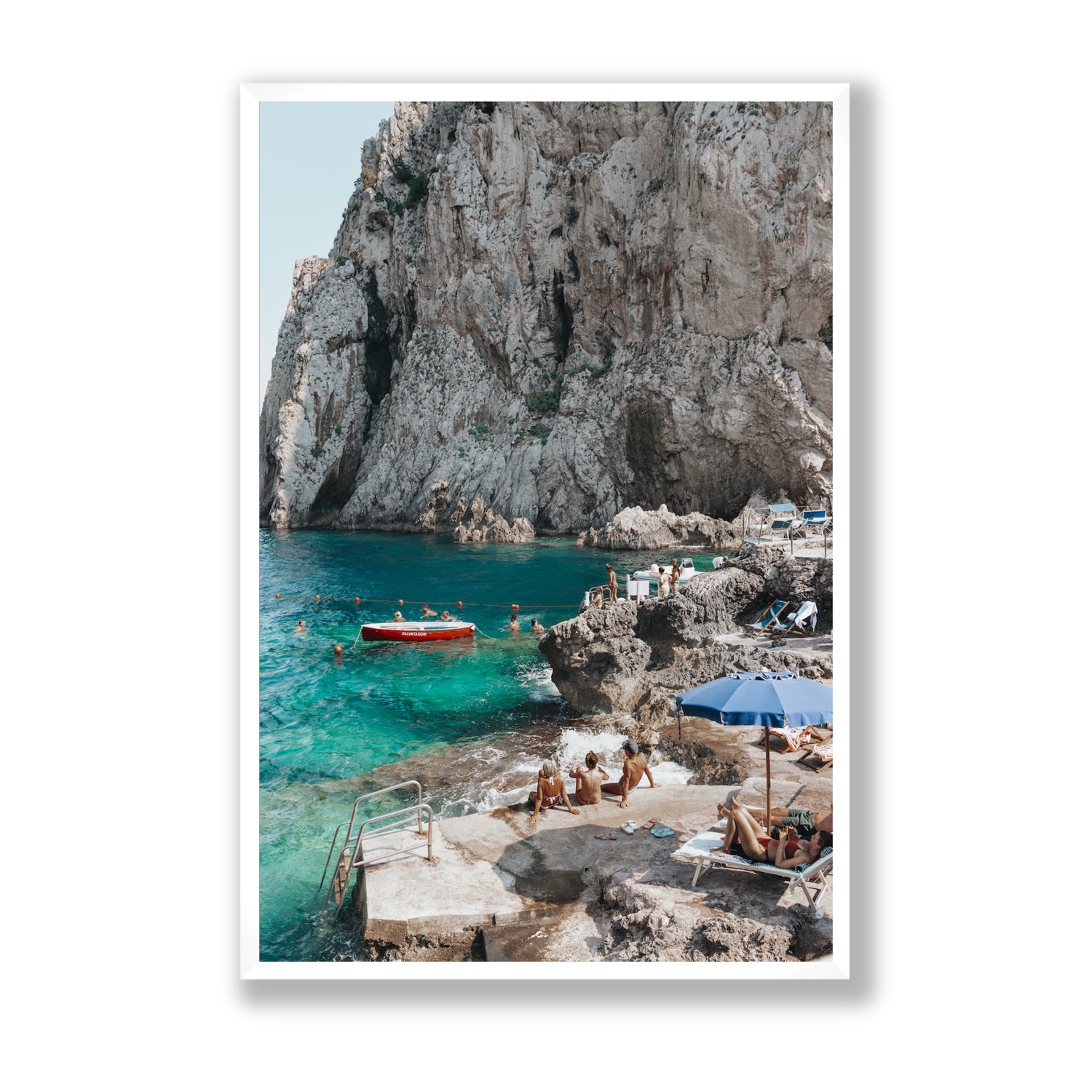Tranquility fine art print, Capri, Italy, Statement, White Frame · Full Bleed, Fine Art Print