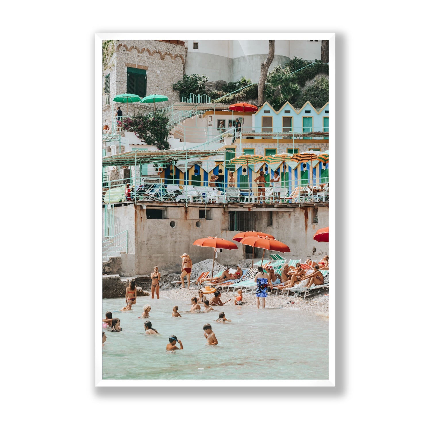 Kaleidoscope fine art print, Capri, Italy, Statement, White Frame · Full Bleed, Fine Art Print