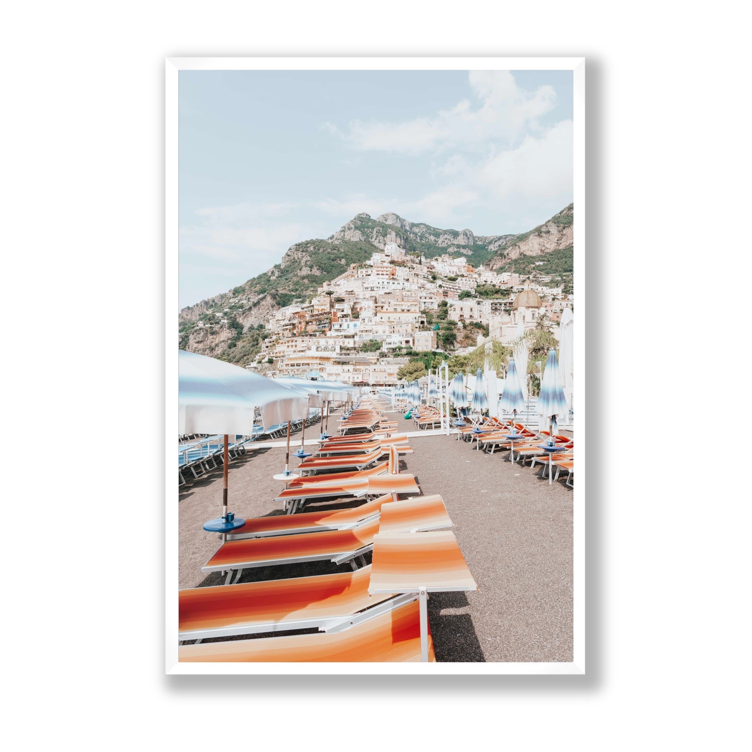 A Symphony of Colours fine art print, Positano, Italy, Statement, White Frame · Full Bleed, Fine Art Print