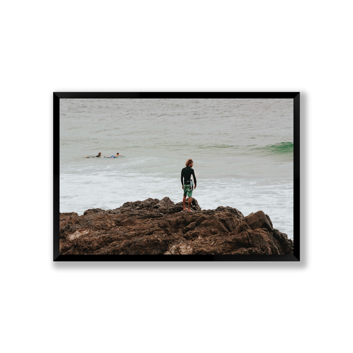 Let The Sea Set You Free Byron Bay Surf wall art Giant full-bleed fine art print in black frame