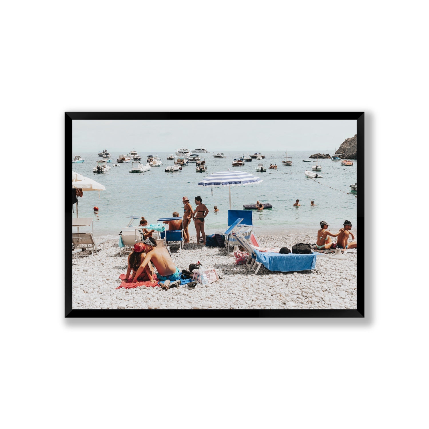 The Kiss Nerano wall art Giant full-bleed fine art print in black frame