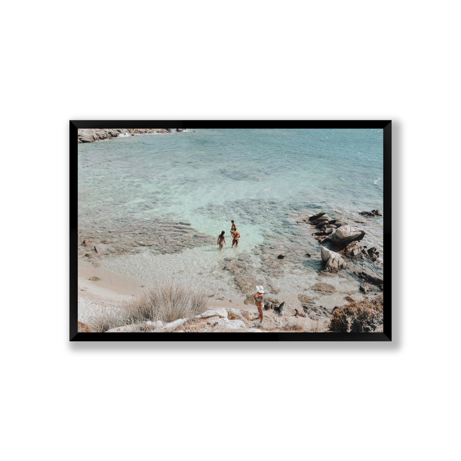 Easy On The Eyes Mykonos Greek island wall art Giant full-bleed fine art print in black frame