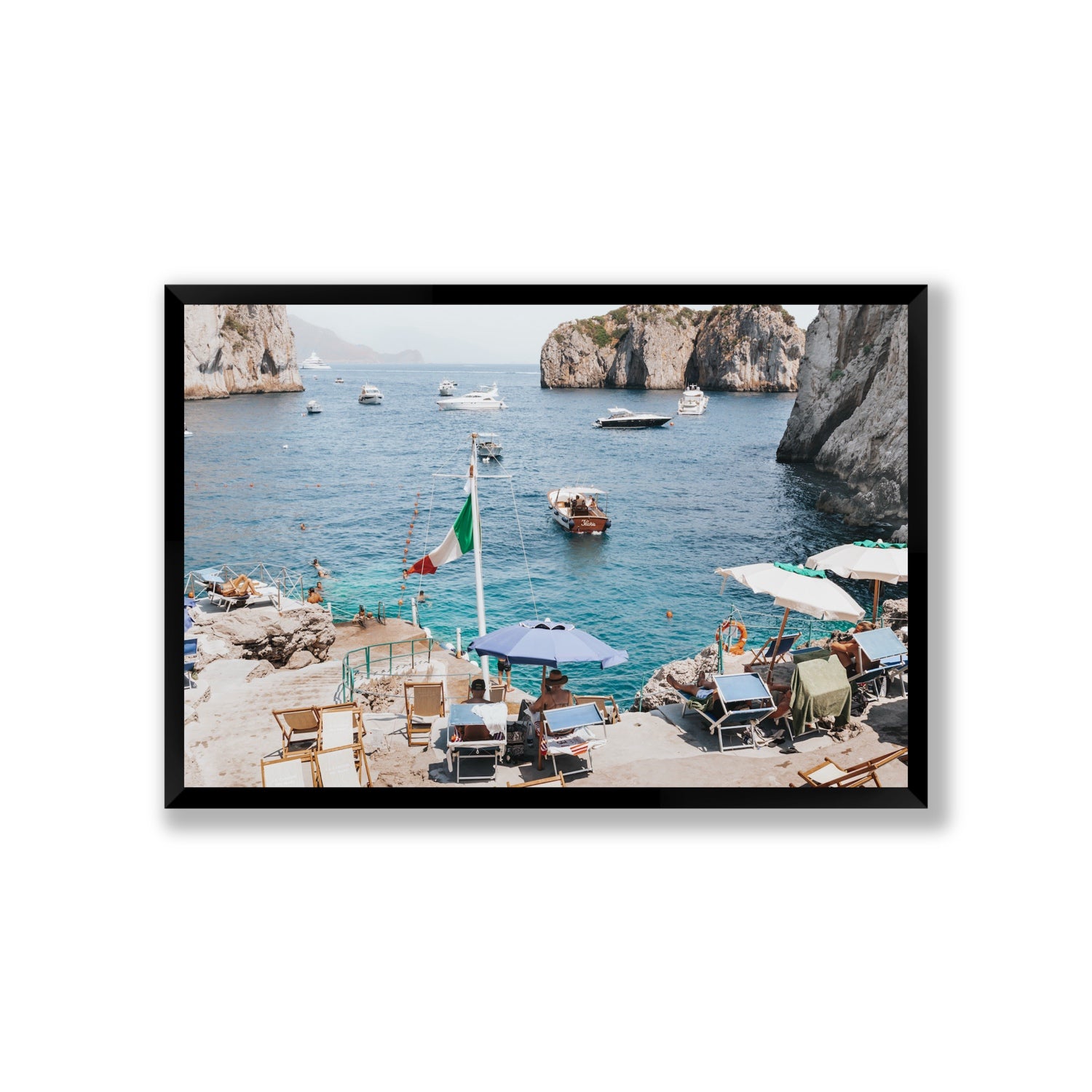 Smooth Sailing fine art print, Capri, Italy, Giant, Black Frame · Full Bleed, Fine Art Print