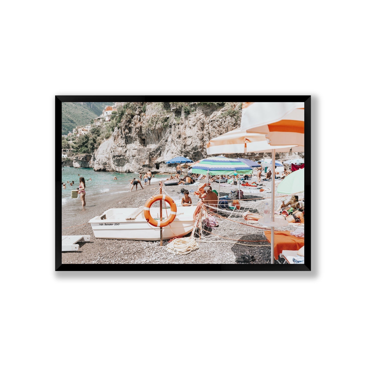 Bellezza By The Bay fine art print, Positano, Italy, Giant, Black Frame · Full Bleed, Fine Art Print