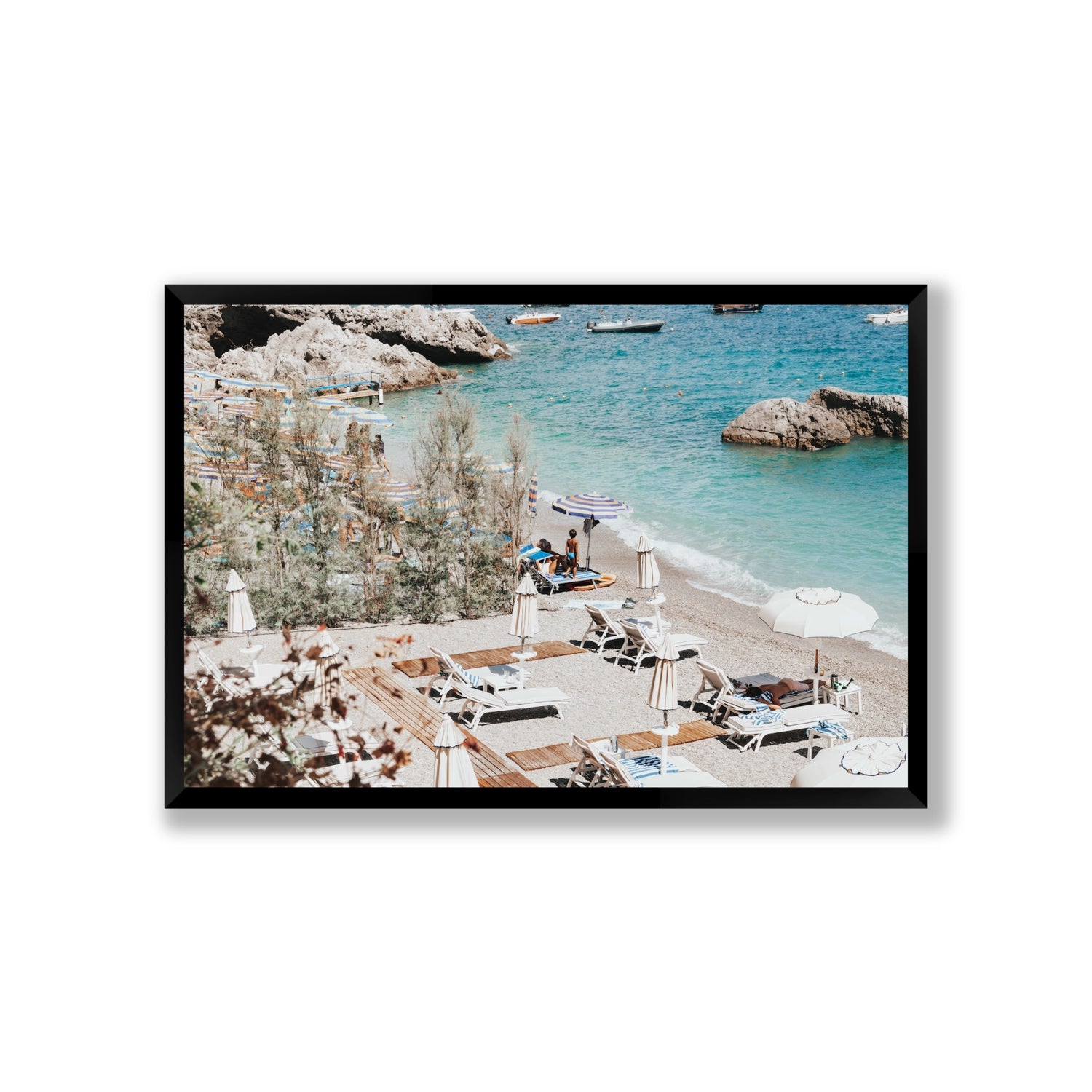 Life Could Be A Dream Amalfi wall art Giant full-bleed fine art print in black frame