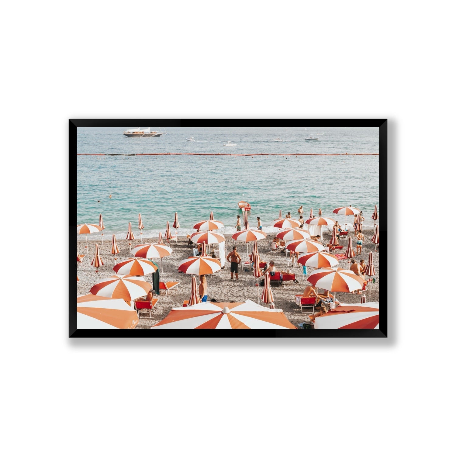 That's Amore Amalfi Mediterranean wall art Giant full-bleed fine art print in black frame