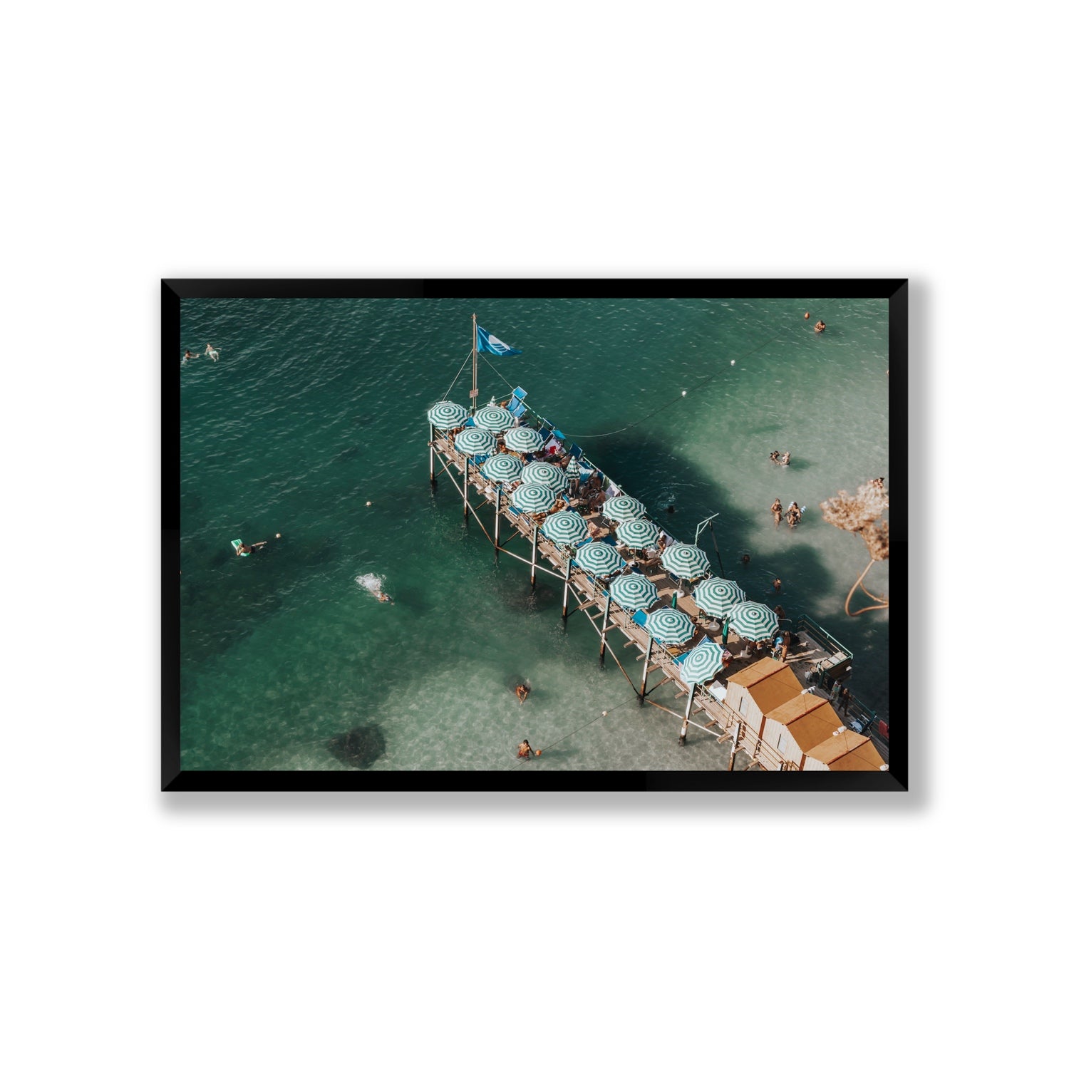 Sorrento Shangri La Sorrento coastal Italian wall art Giant full-bleed fine art print in black frame