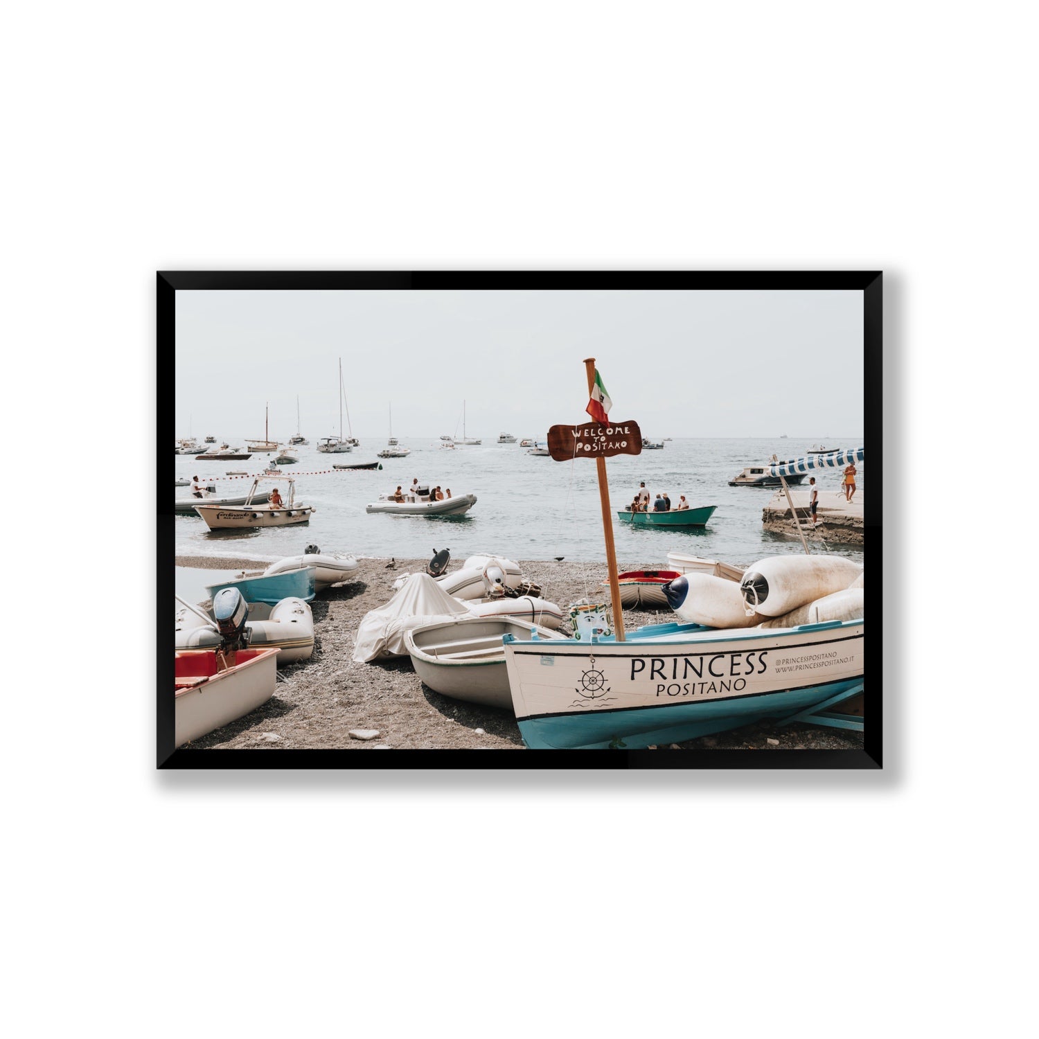 Princess Positano fine art print, Positano, Italy, Giant, Black Frame · Full Bleed, Fine Art Print