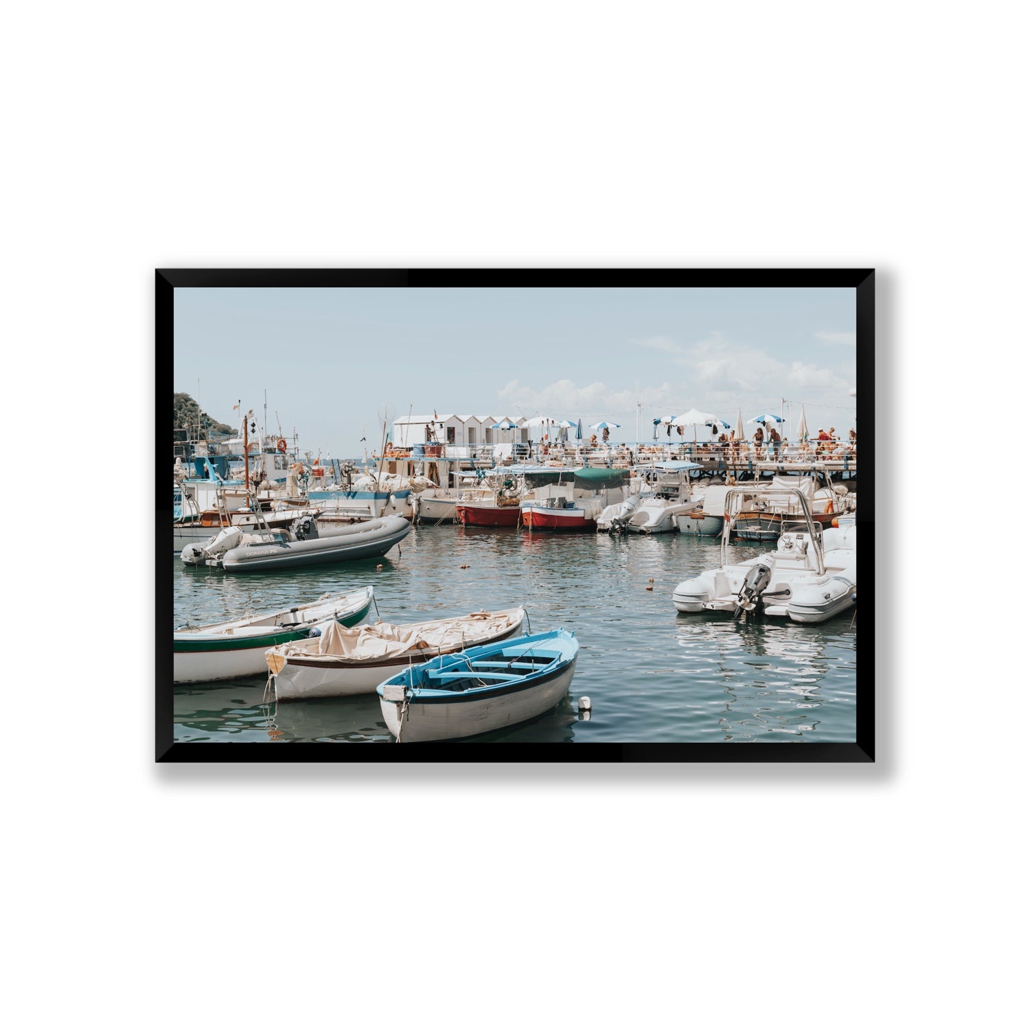 Antico Porto fine art print, Sorrento, Italy, Giant, Black Frame · Full Bleed, Fine Art Print