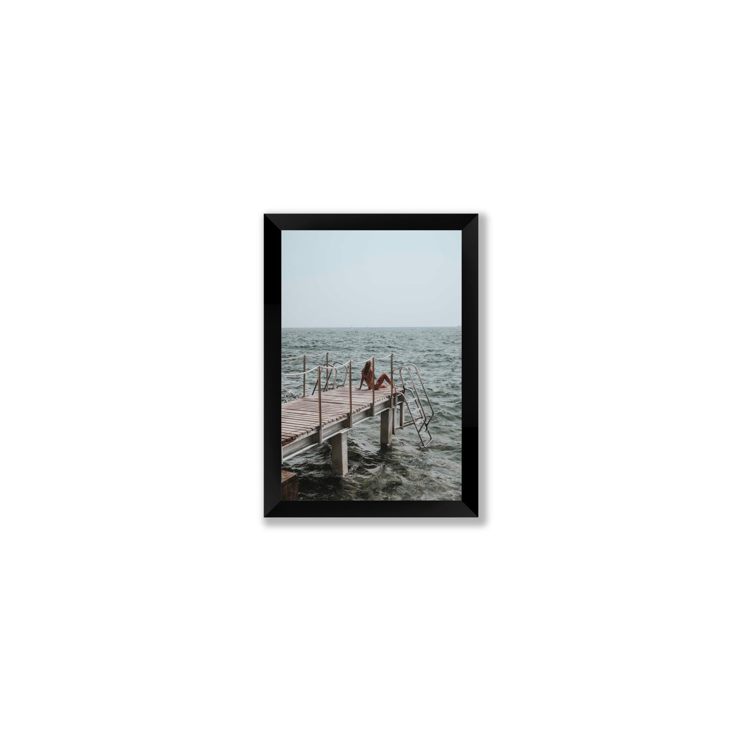 The Dock's Whisper fine art print, Tuscany, Italy, Small, Black Frame · Full Bleed, Fine Art Print