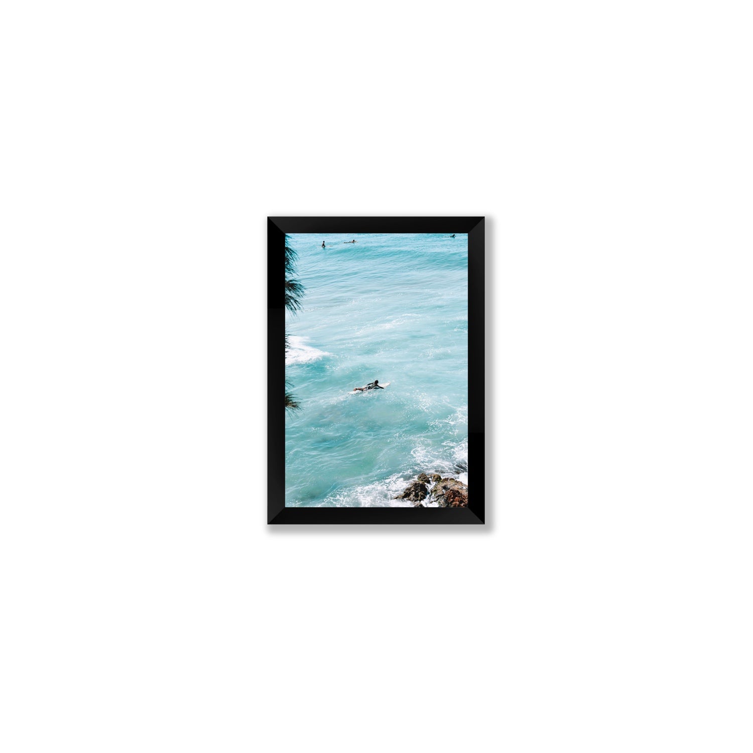 Blue Crush fine art print, Byron Bay, Australia, Small, Black Frame · Full Bleed, Fine Art Print