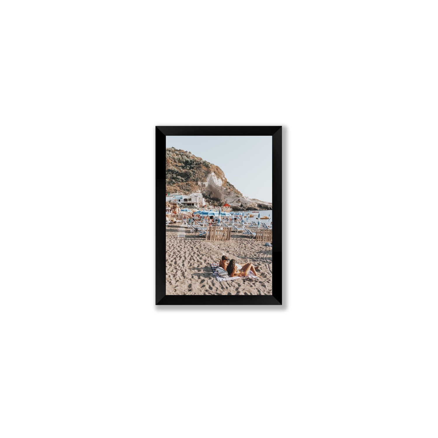 Beach Buddies fine art print, Ischia, Italy, Small, Black Frame · Full Bleed, Fine Art Print