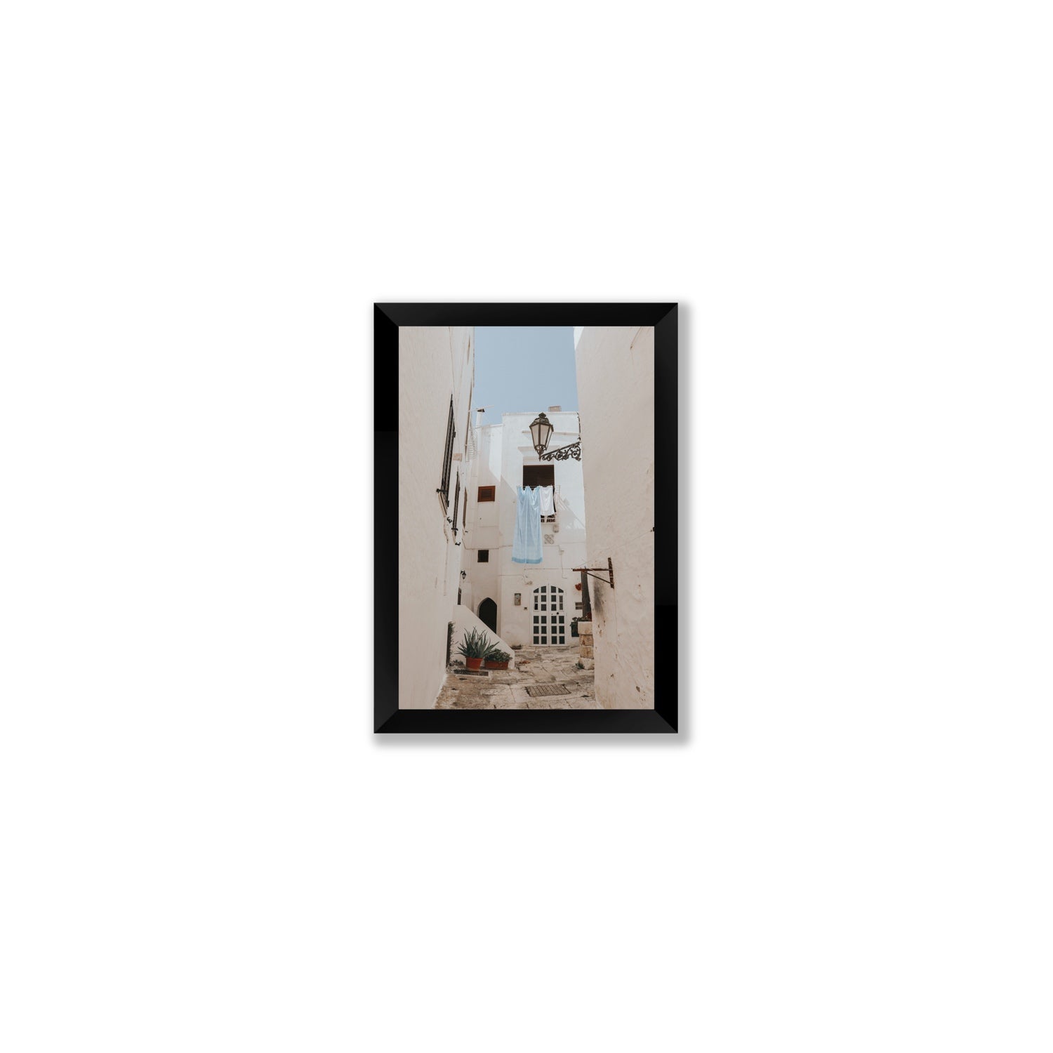 Laundry Day fine art print, Puglia, Italy, Small, Black Frame · Full Bleed, Fine Art Print